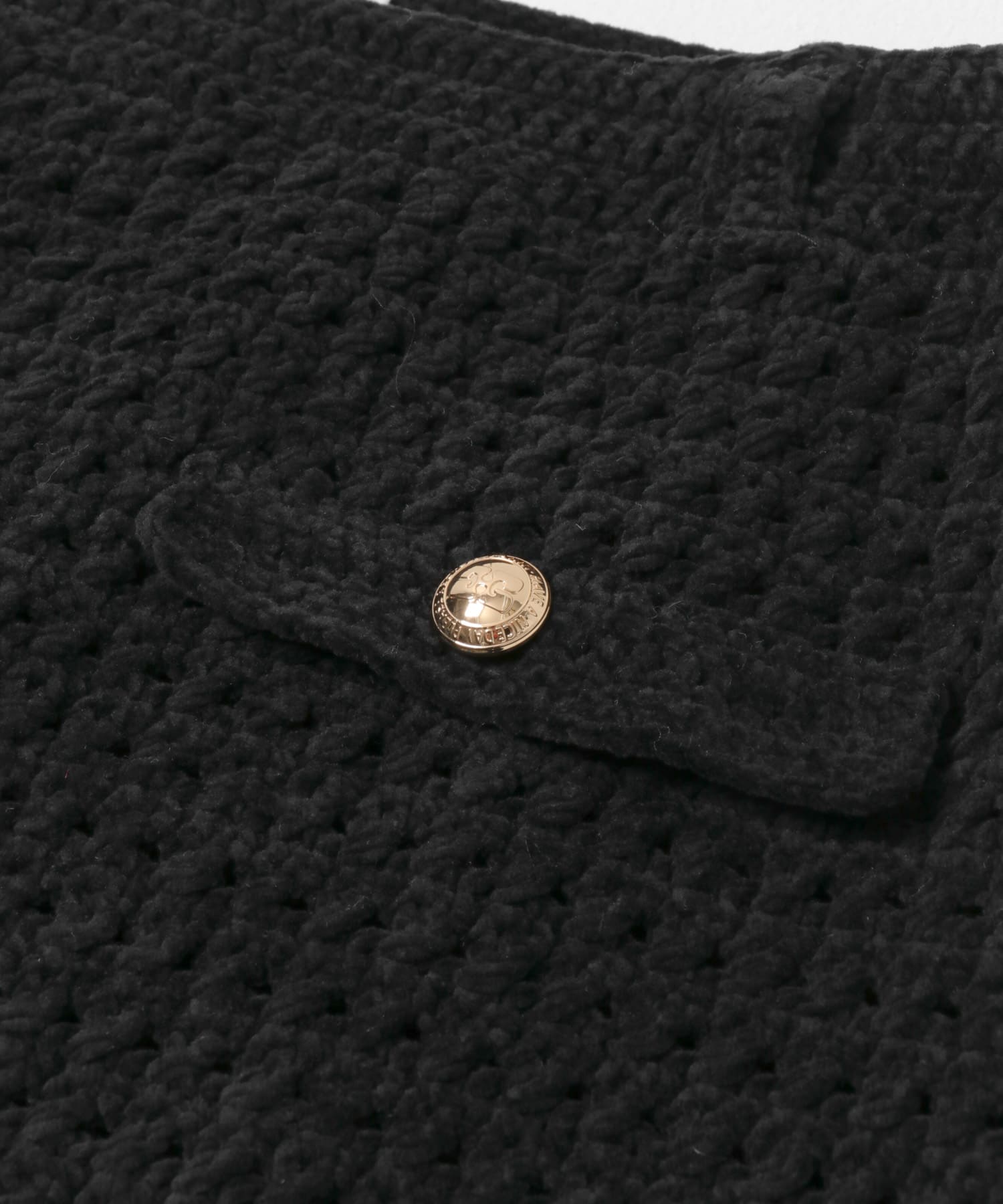 GANNI　CHENILLE CROCHET SKIRT BLACK XS