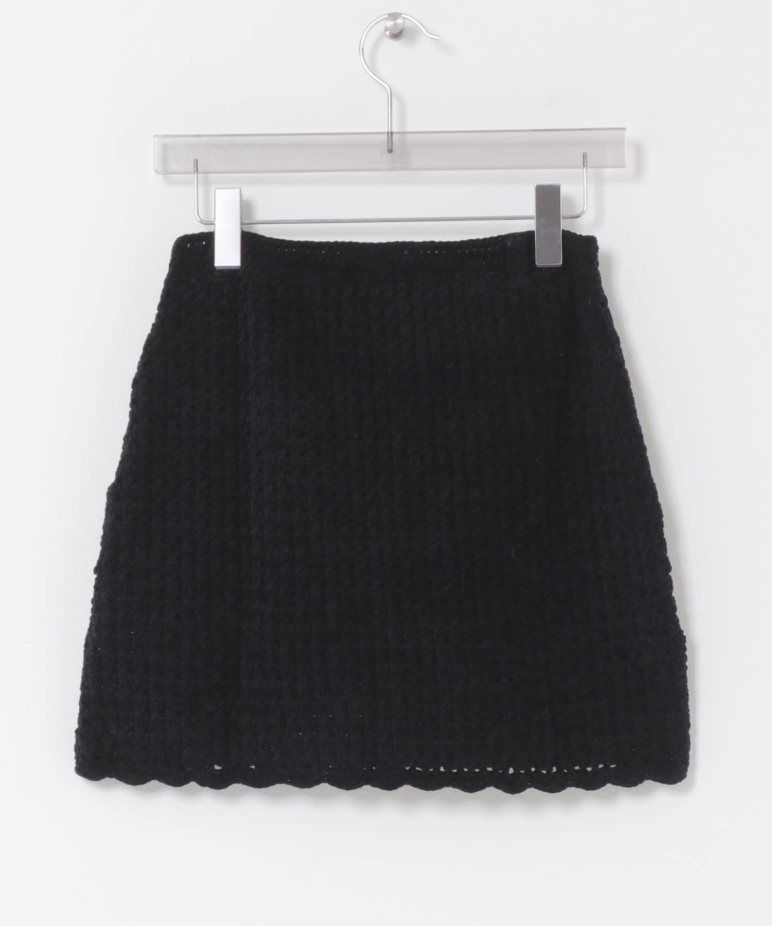 GANNI　CHENILLE CROCHET SKIRT BLACK XS