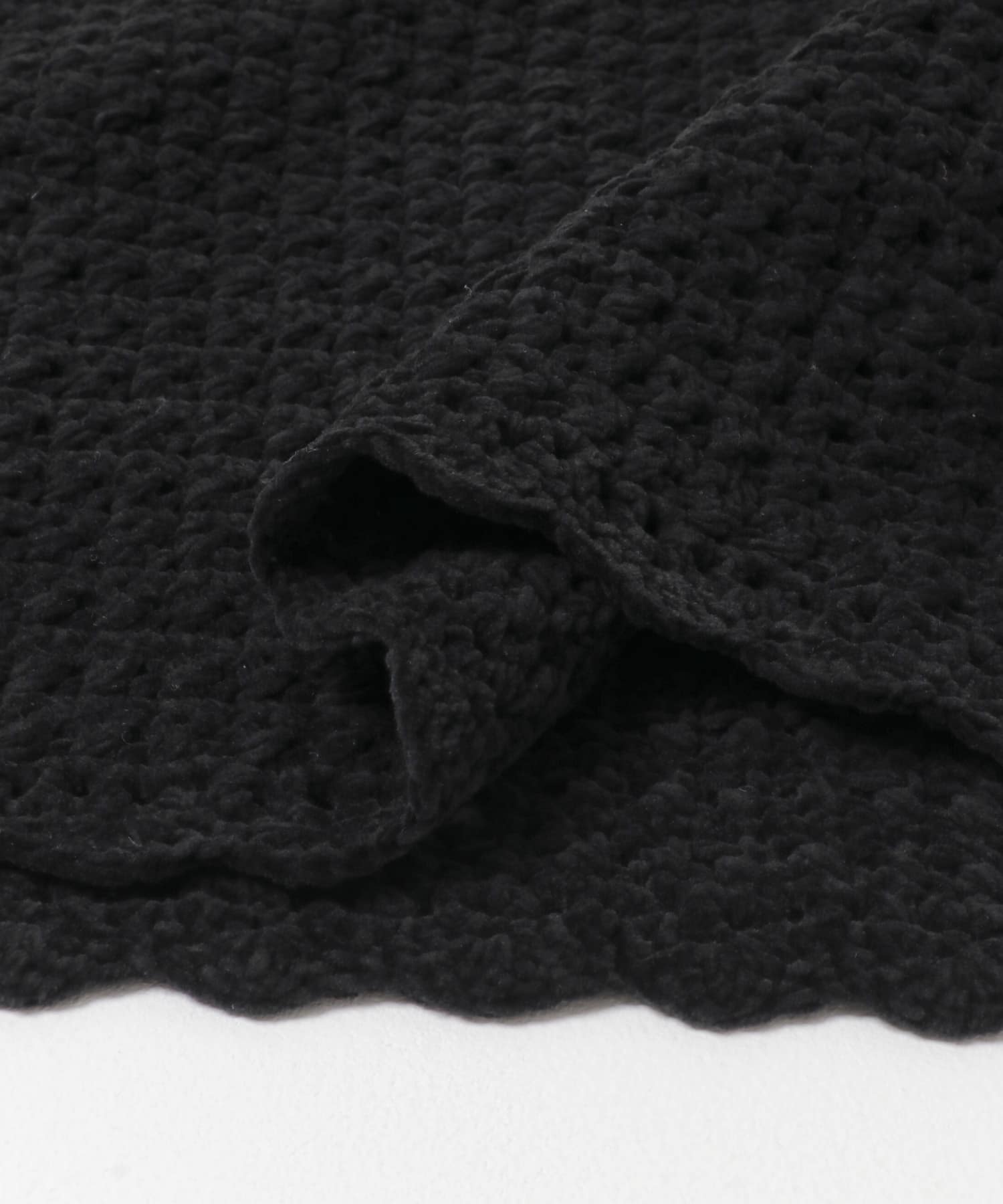 GANNI　CHENILLE CROCHET SKIRT BLACK XS
