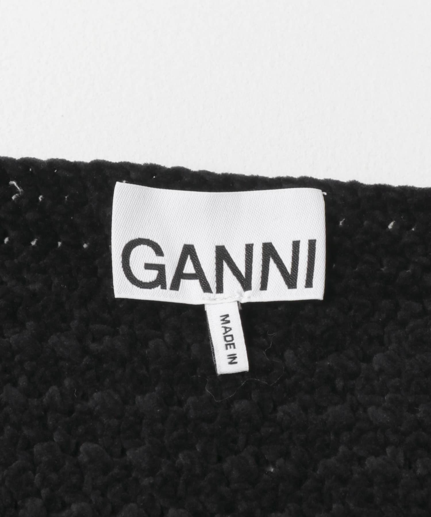 GANNI　CHENILLE CROCHET SKIRT BLACK XS