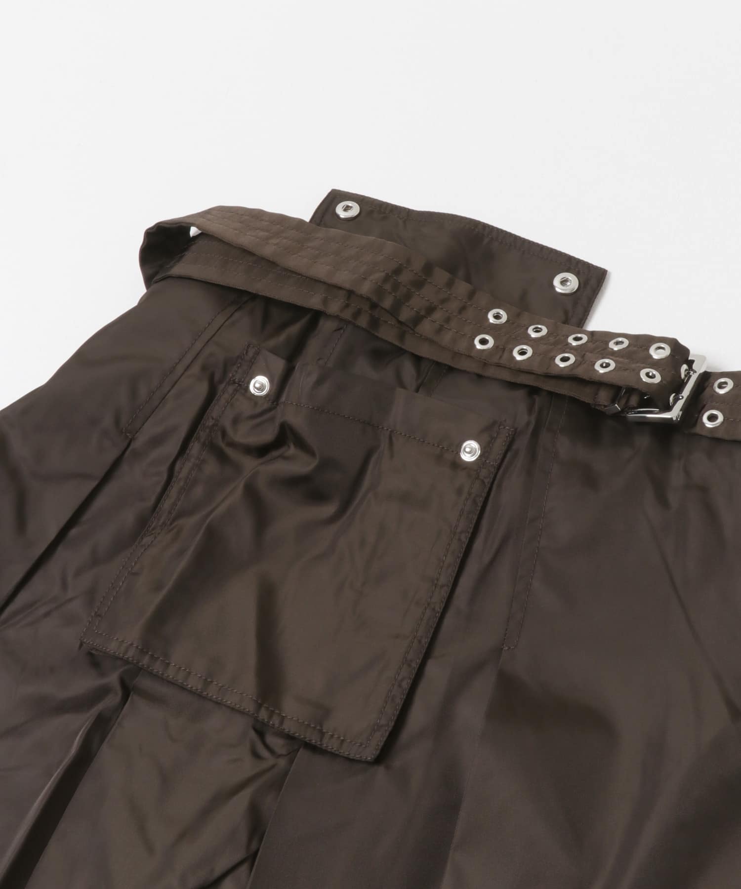 GANNI　DUCHESSE NYLON POCKET SKIRT DEMITASSE 36