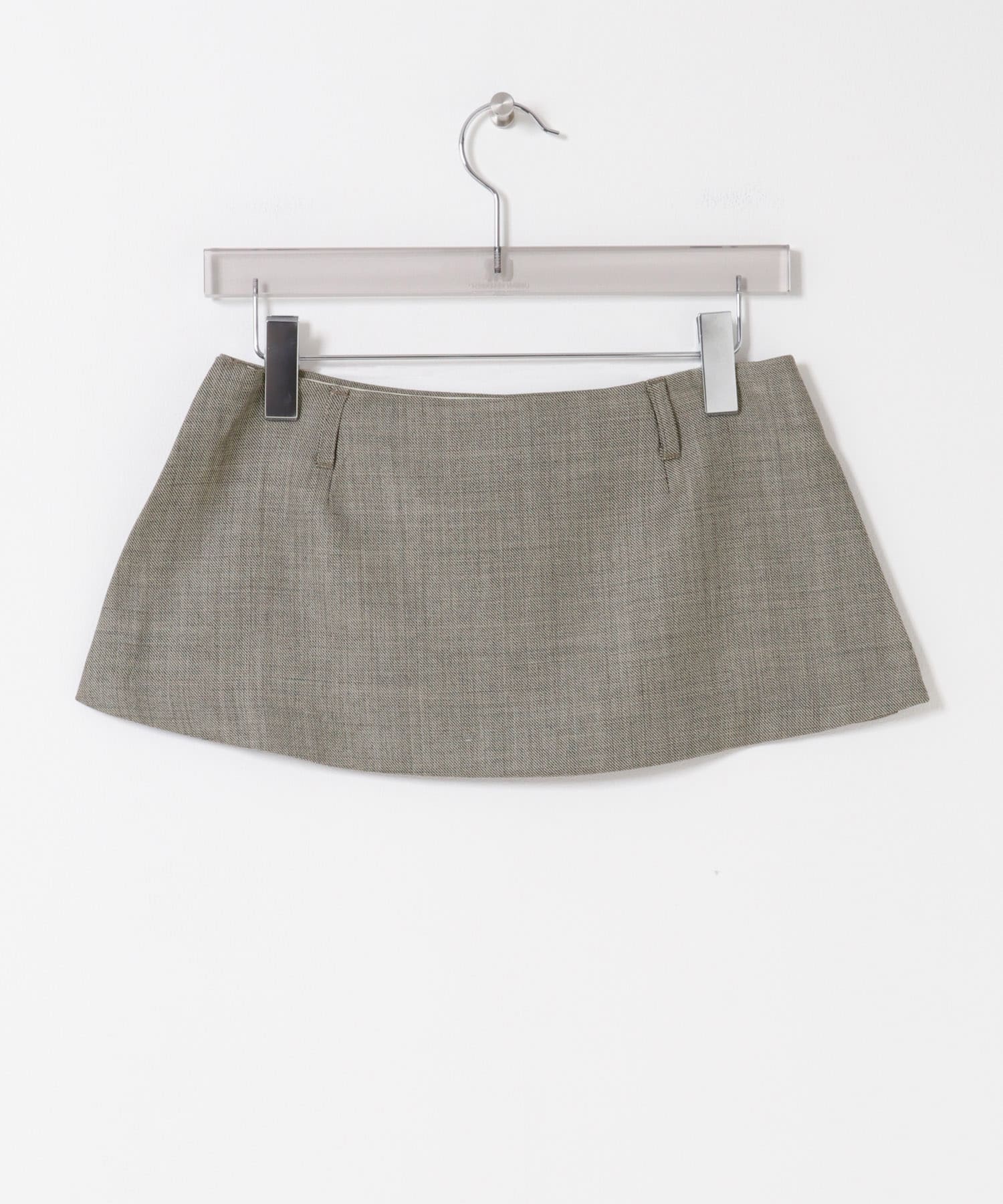 AMOMENTO APRON MINI LAYERED SKIRT(- GREY BEIGE): スカート｜URBAN