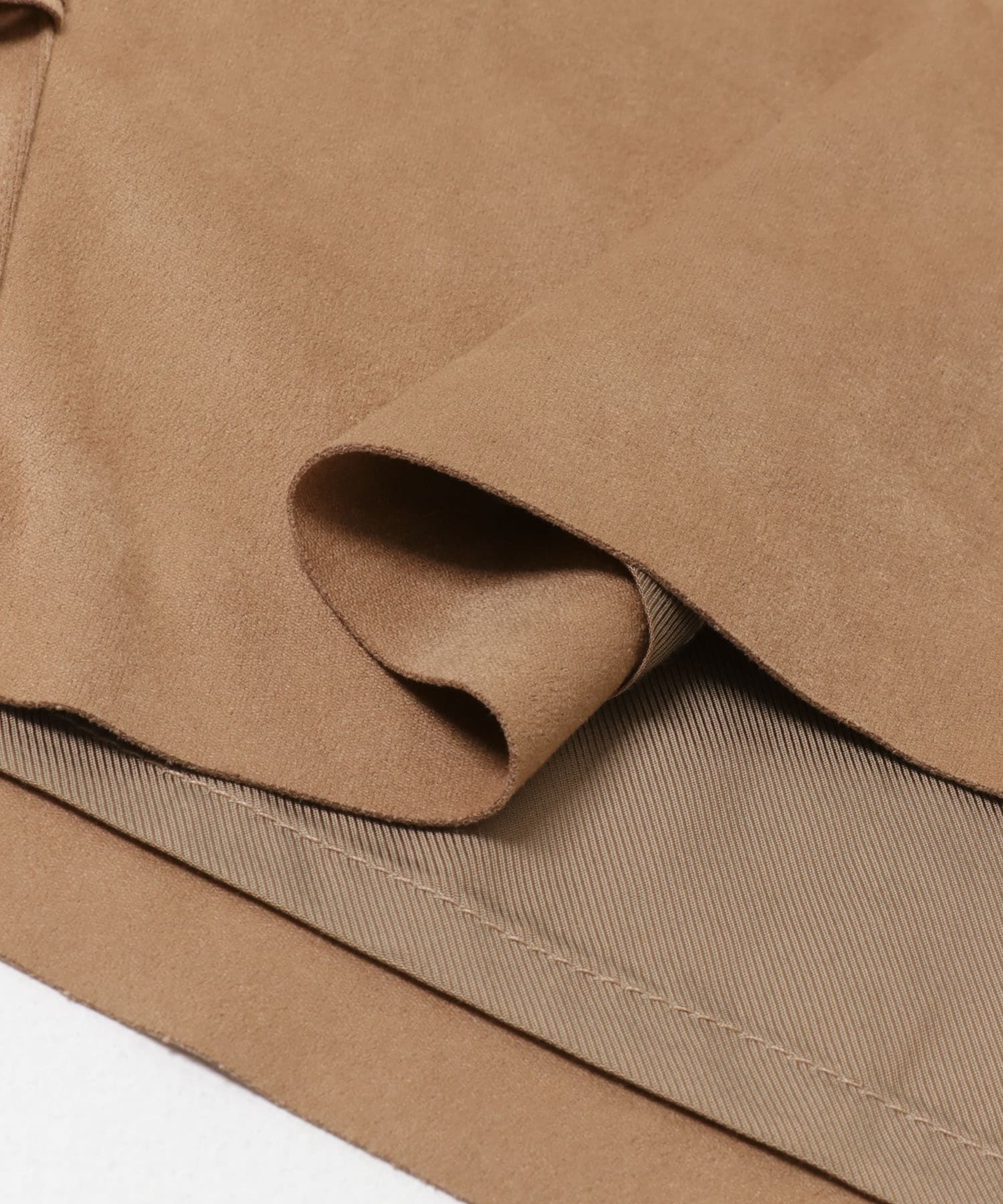 COUTURE D’ADAM　SUEDE FABRIC RANCH SKIRT BEIGE 38