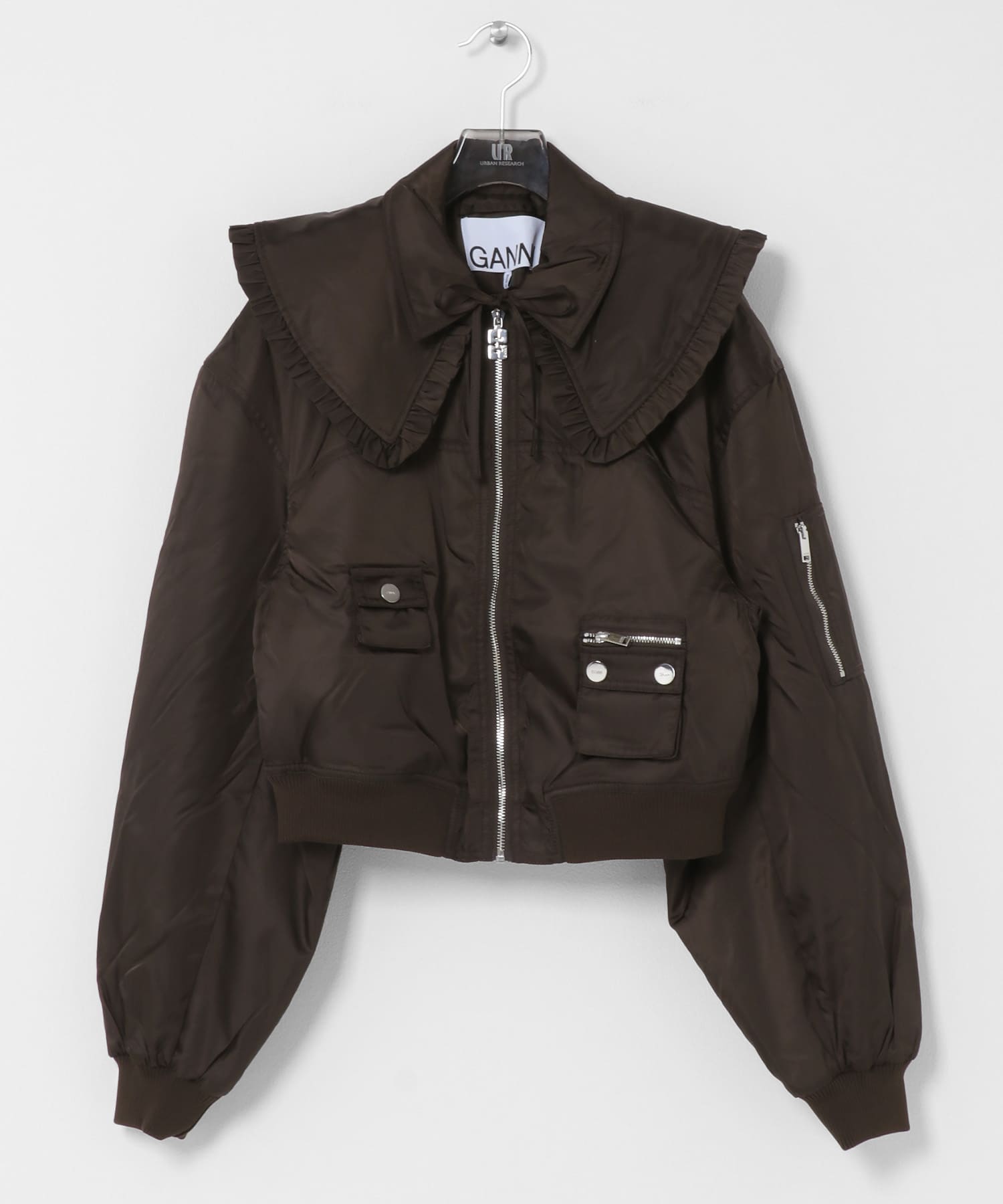 GANNI DUCHESSE NYLON BOMBER JACKET(36 DEMITASSE): アウター｜URBAN