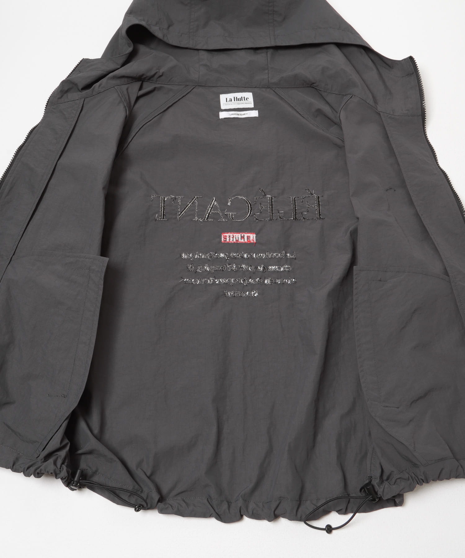 『別注』La Hutte×URBAN RESEARCH　ナイロンブルゾン CHARCOAL Free