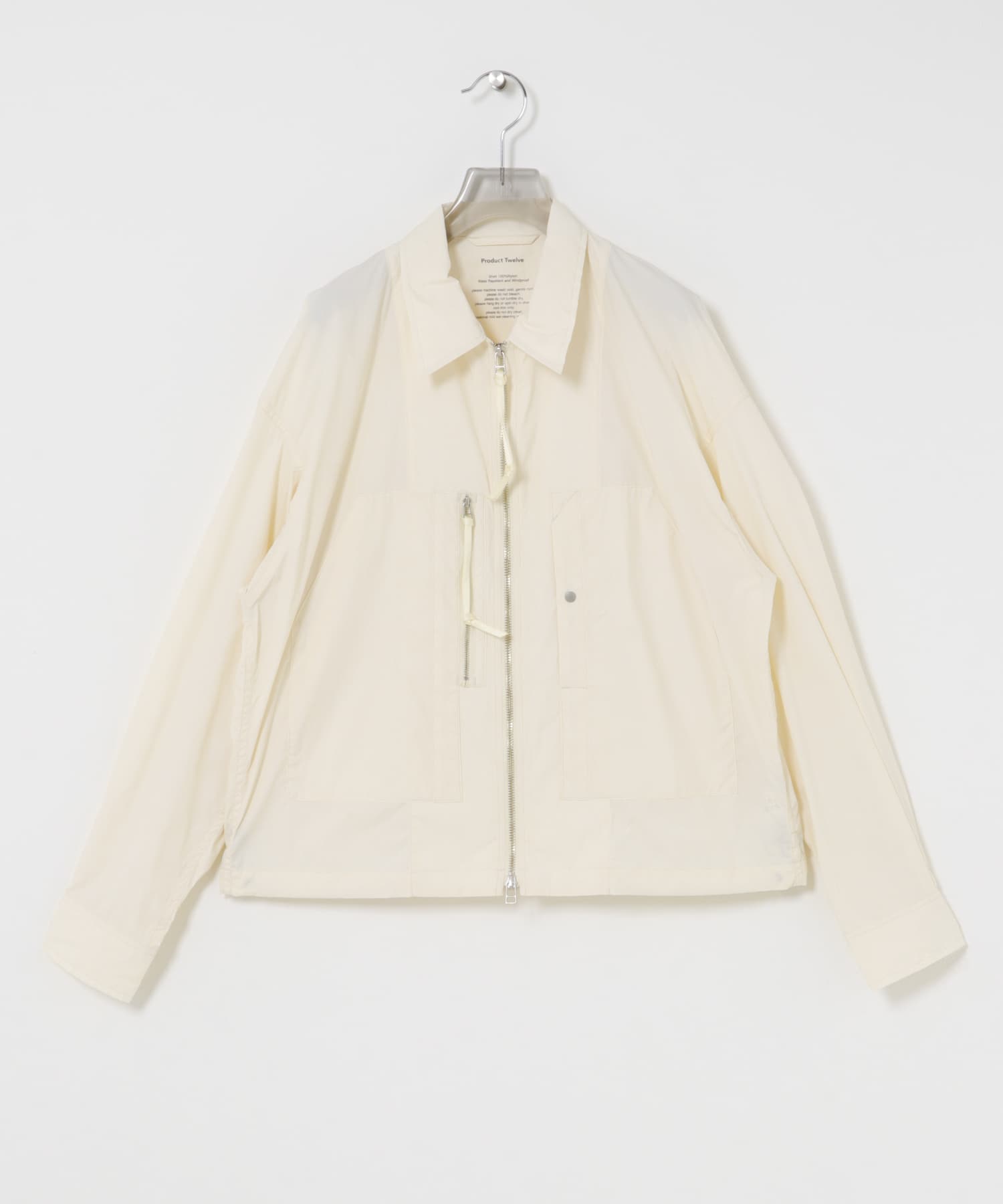 Product Twelve　ZIP UP UTILITY SHIRT ECRU 2