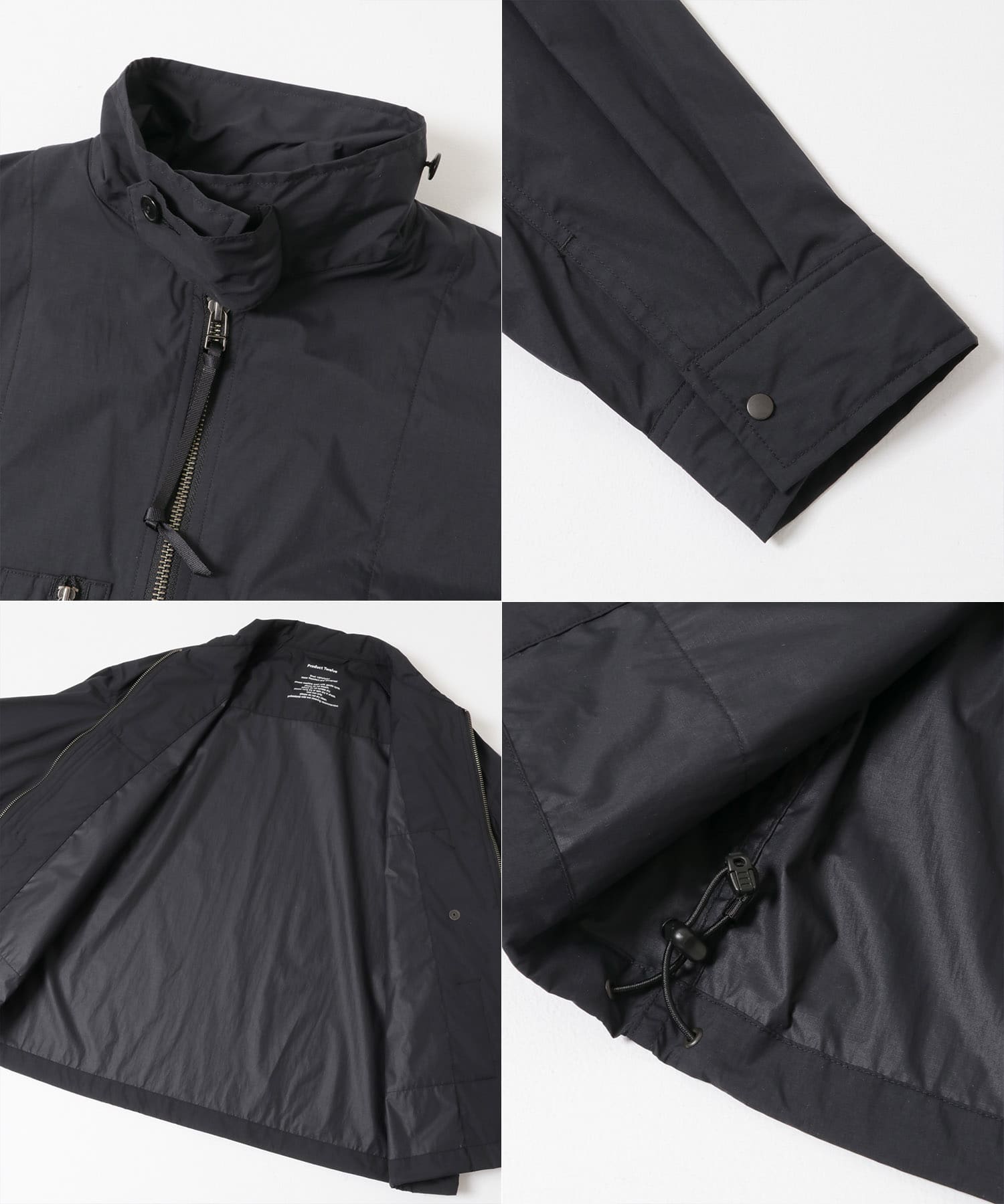 Product Twelve　ZIP UP UTILITY SHIRT BLACK 2
