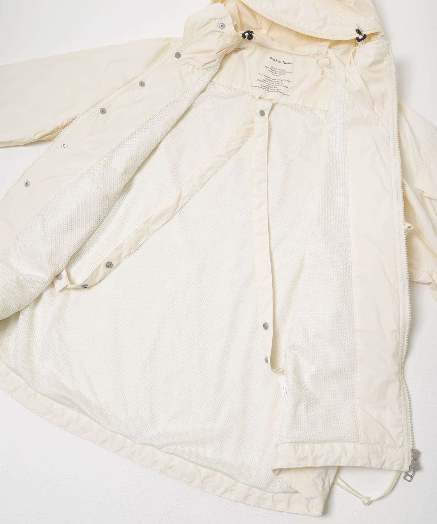 Product Twelve　P12 RAIN JACKET ECRU 1