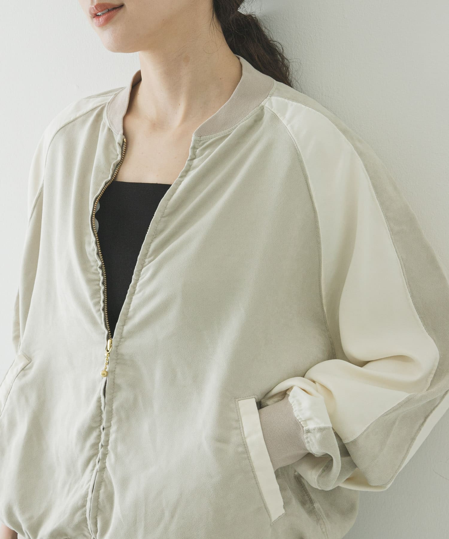 REMI RELIEF　エコスウェードラグランZIP JACKET