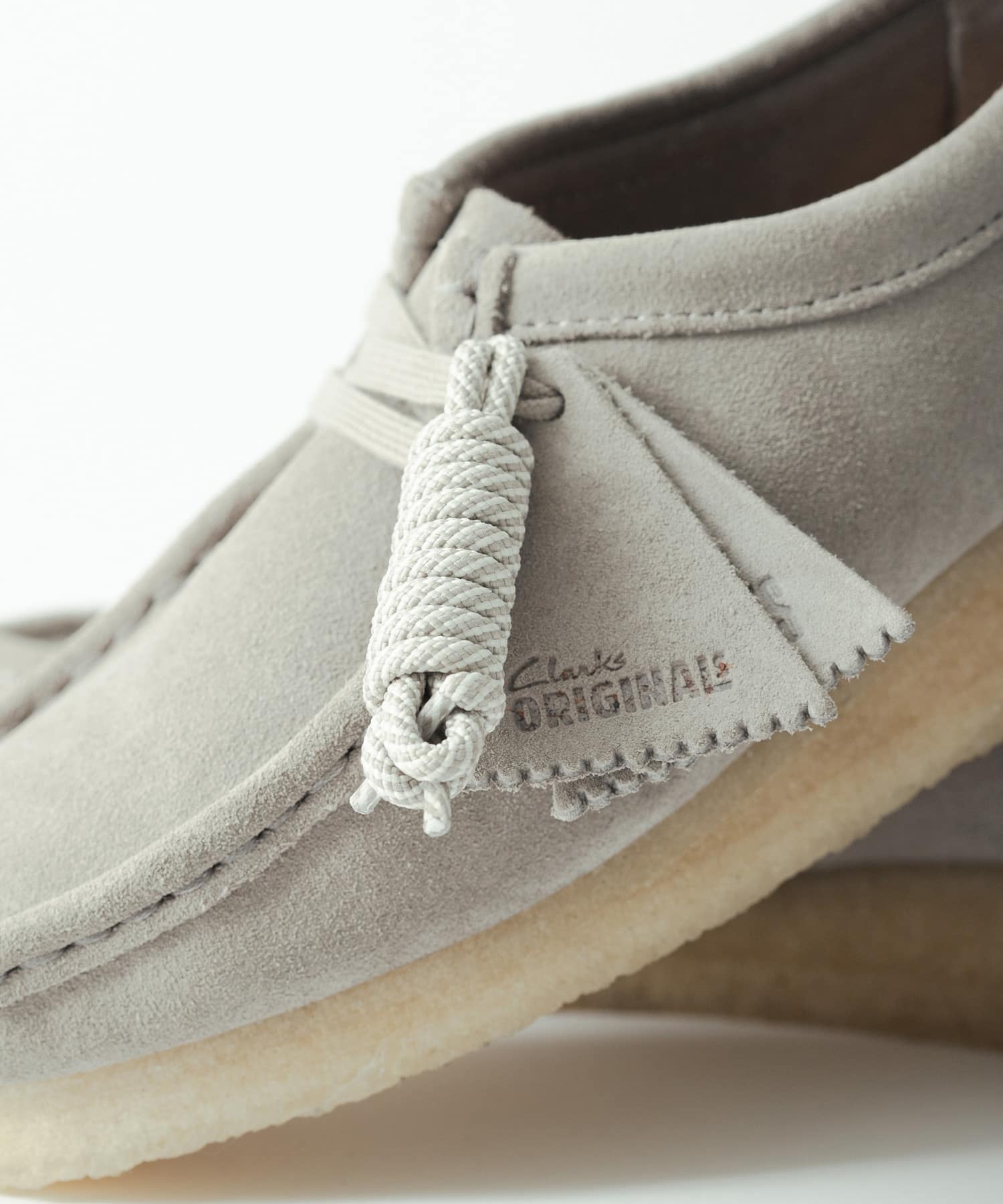 CLARKS　EXCLUSIVE WALLABEE P GREY SDE 4