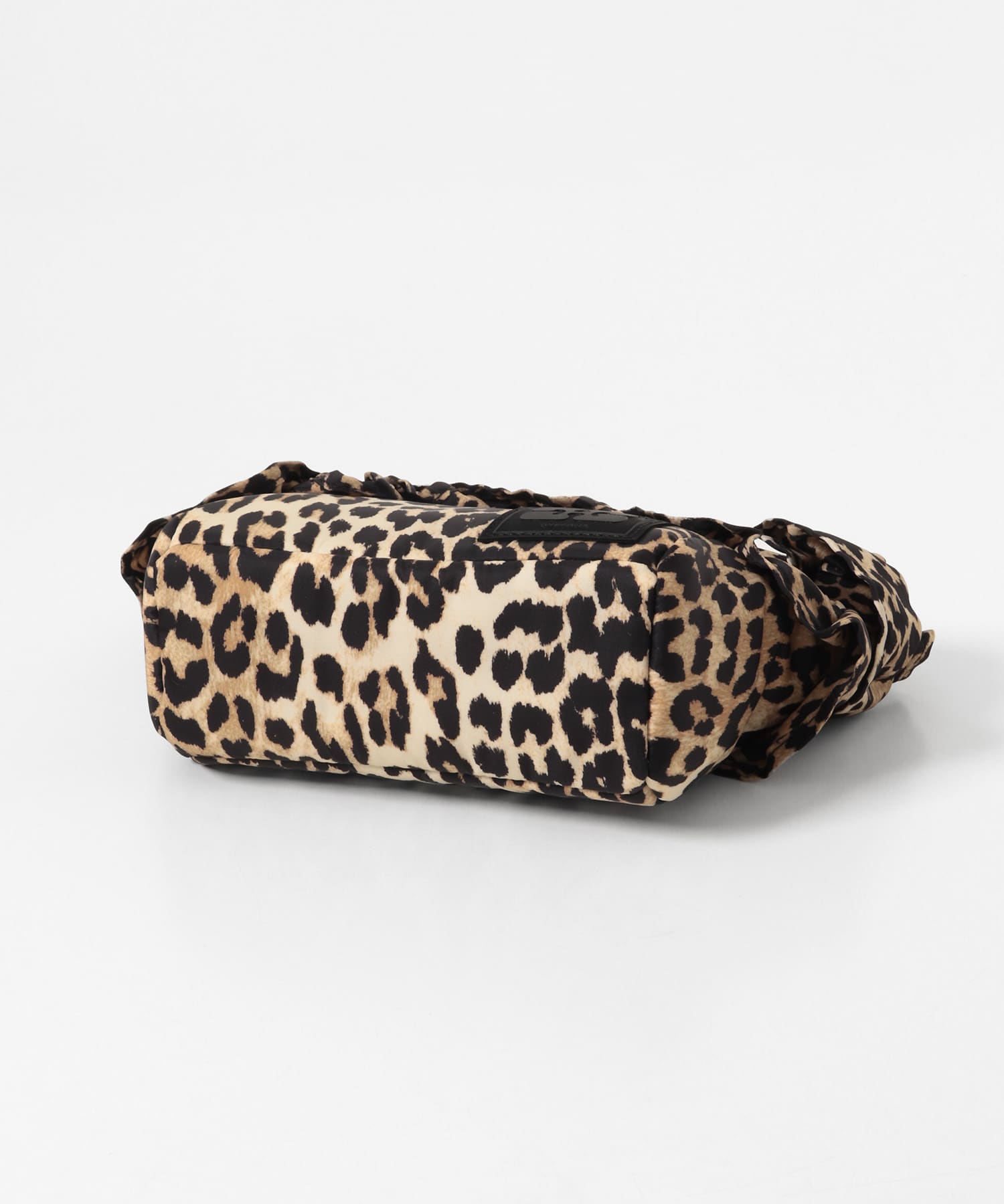 GANNI　MINI SHOPPER RUFFLE PRINT LEOPARD -