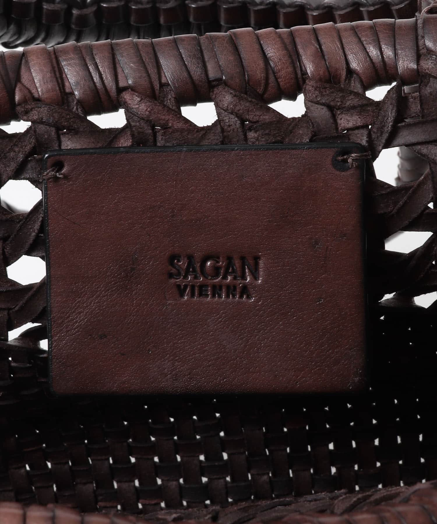 SAGAN VIENNA　PAZAR TOTE BOAT WOVEN BROWN -