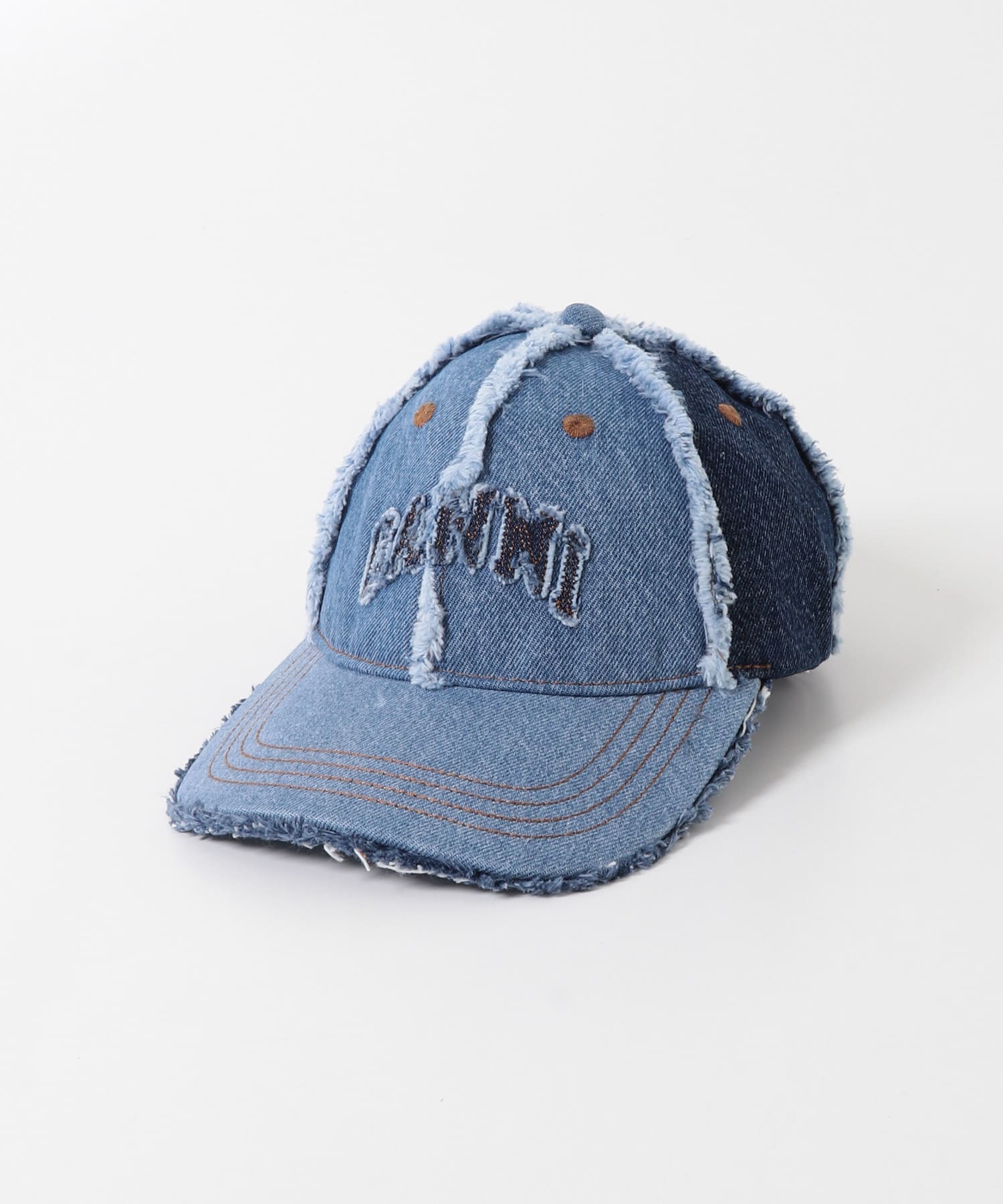 GANNI　DENIM PATCHWORK CAP
