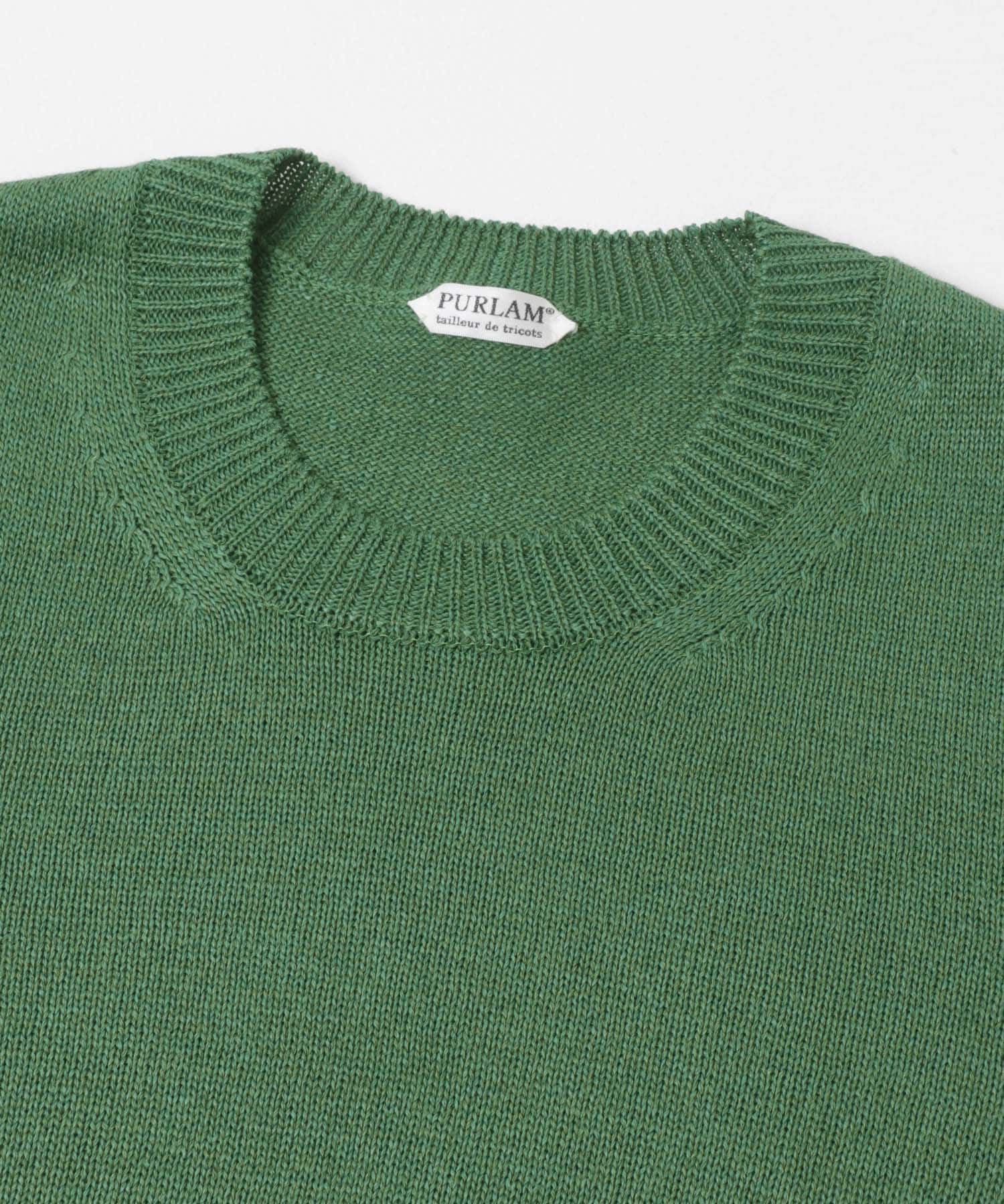 PURLAM　WASHI M-G TENJIKU CREW-NECK SHORT-SLEEVE GREEN 2