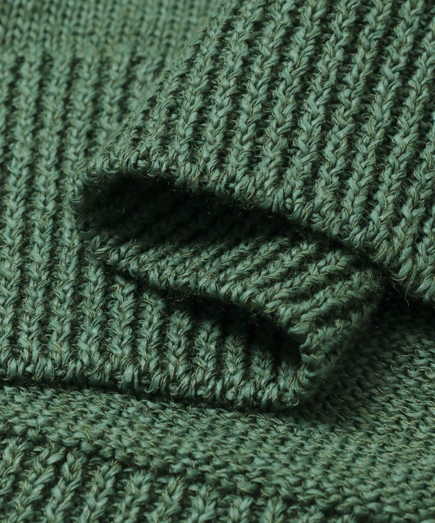 PURLAM　WASHI M-G TENJIKU CREW-NECK SHORT-SLEEVE GREEN 2