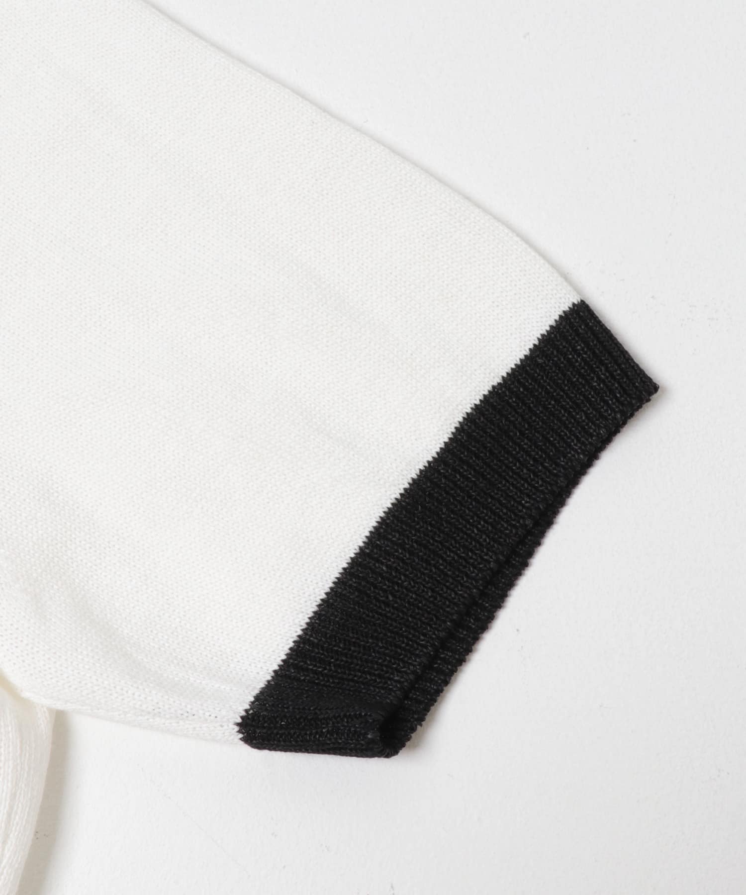 PURLAM　WASHI M-G TENJIKU CREW-NECK SHORT-SLEEVE WHITE×BK 2