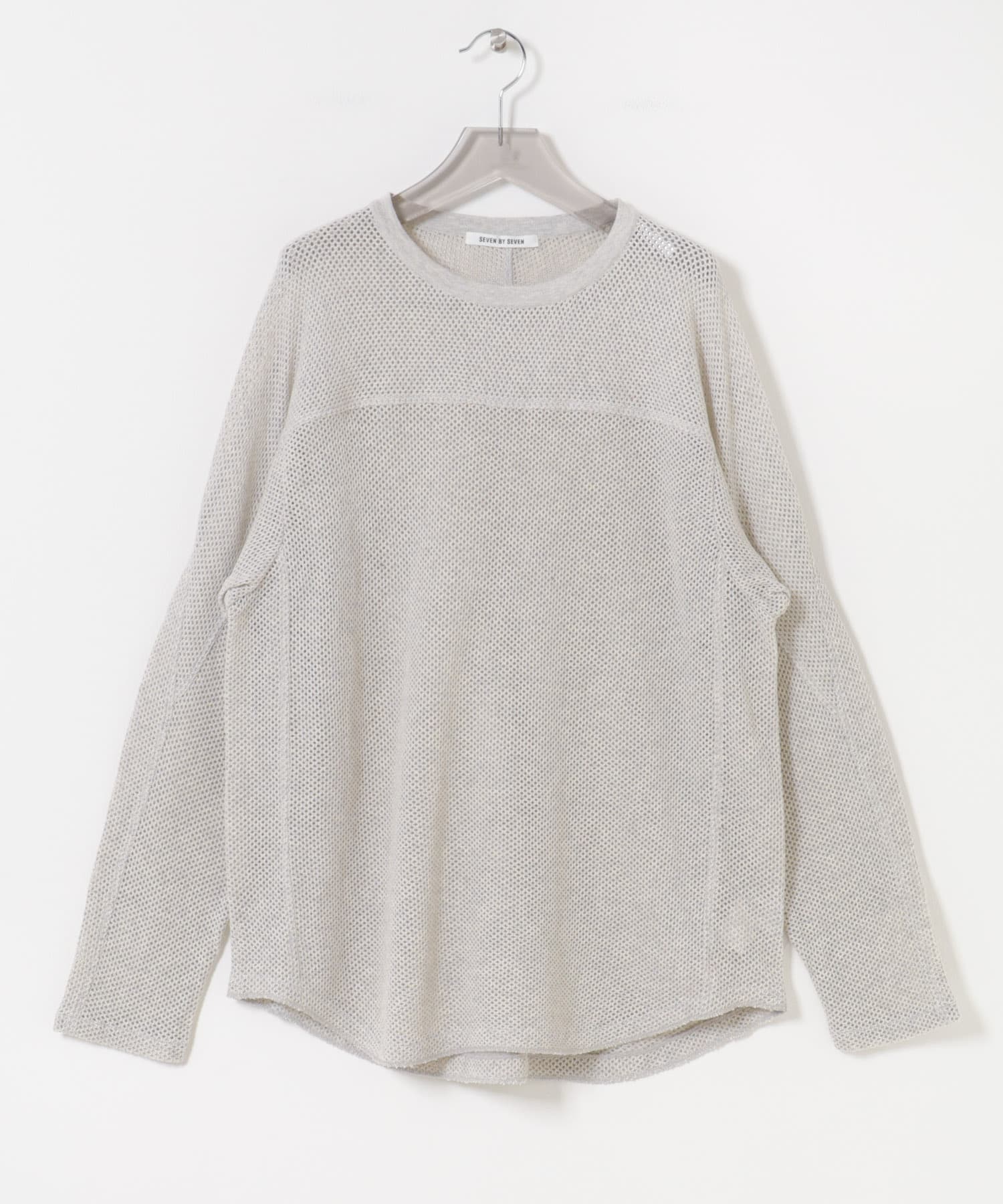 SEVEN BY SEVEN　FOOTBALL KNIT T-SHIRTS LONG-SLEEVE 030 WHITE M