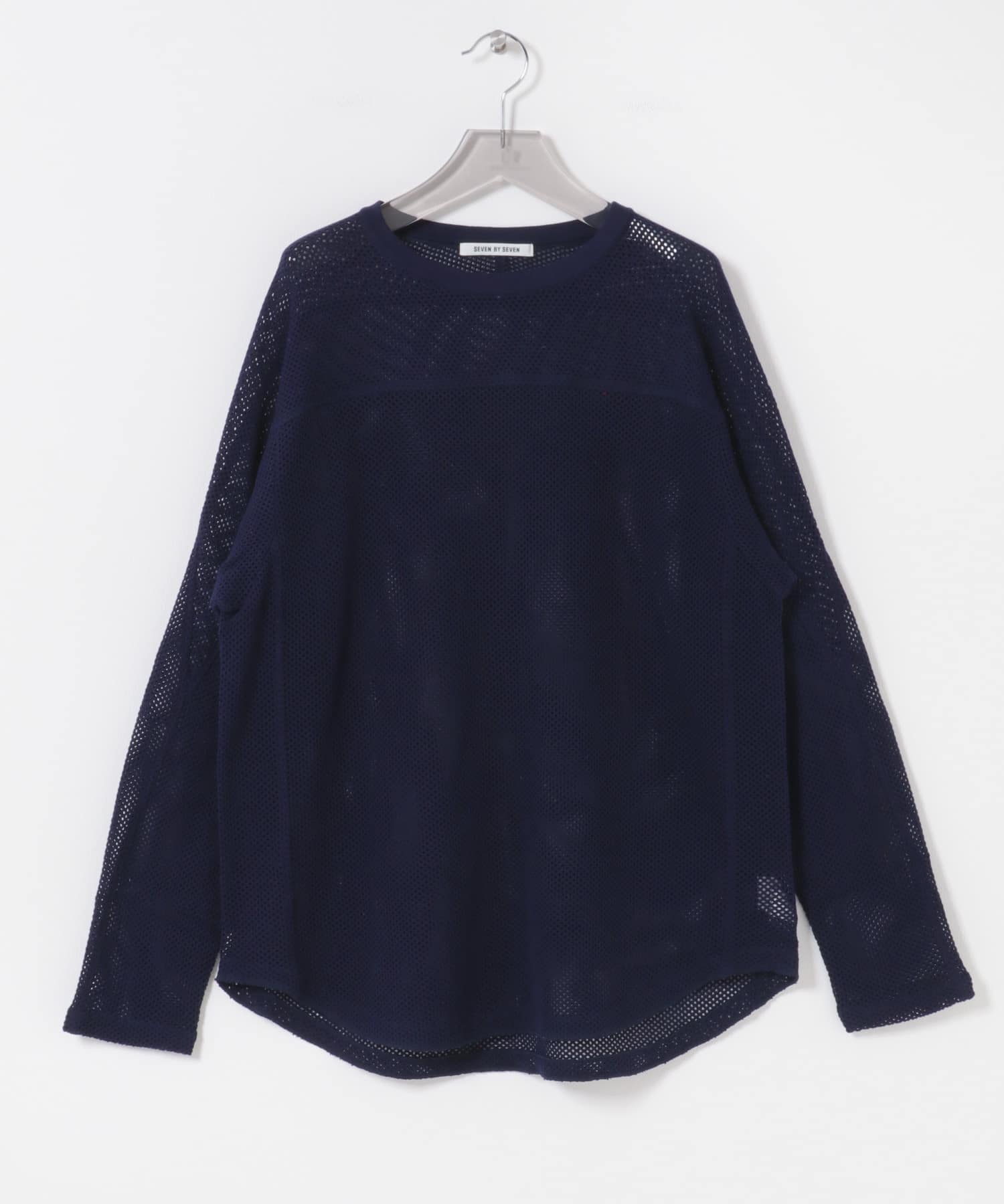 SEVEN BY SEVEN　FOOTBALL KNIT T-SHIRTS LONG-SLEEVE 120 NAVY M