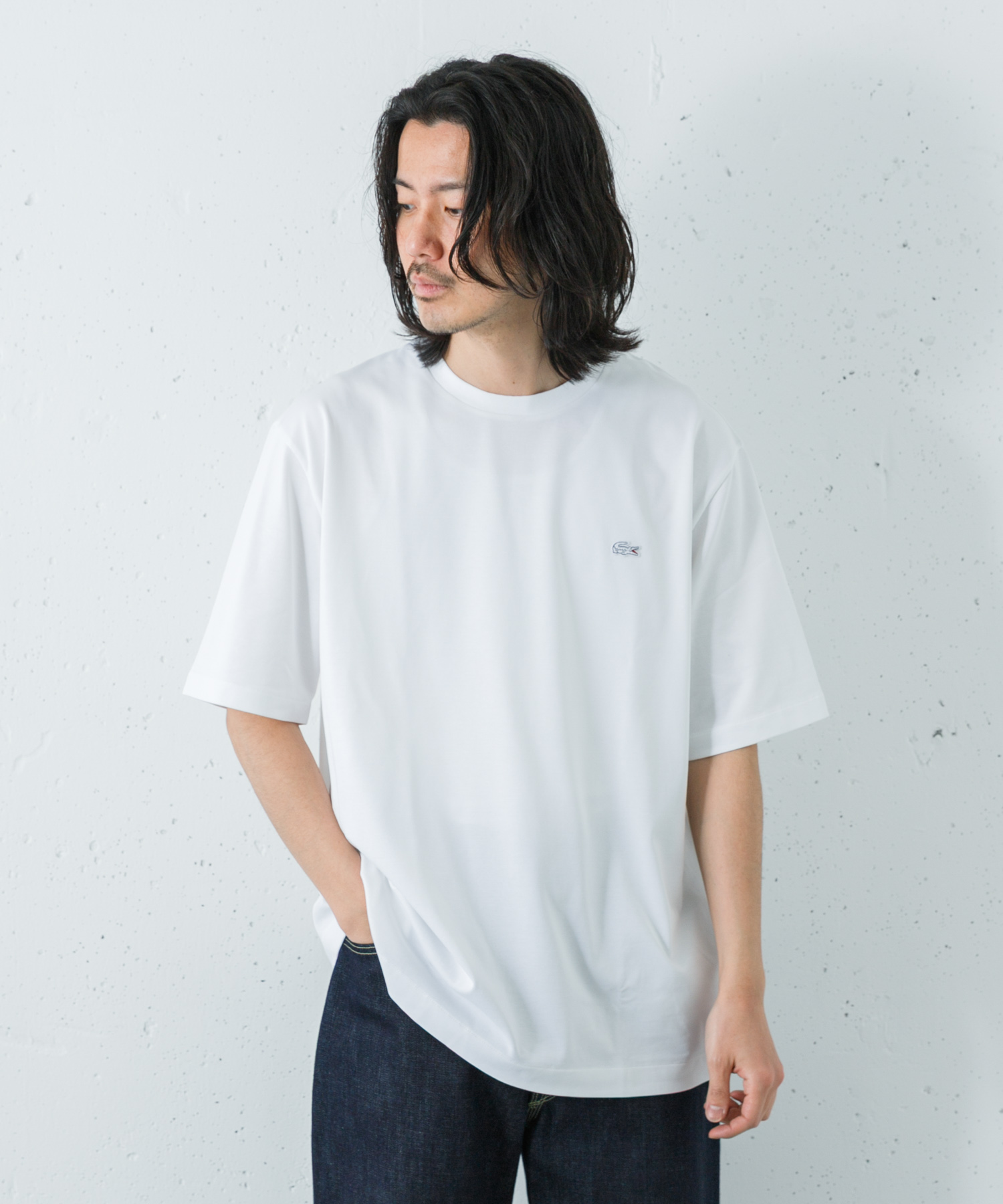 LACOSTE　アウトラインクロッククルーネックTシャツ