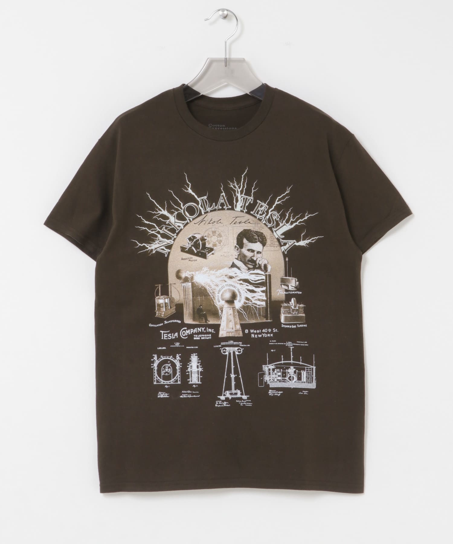 Cotton Expressions TESLA T-SHIRTS(M CHOCOLATE): トップス｜URBAN