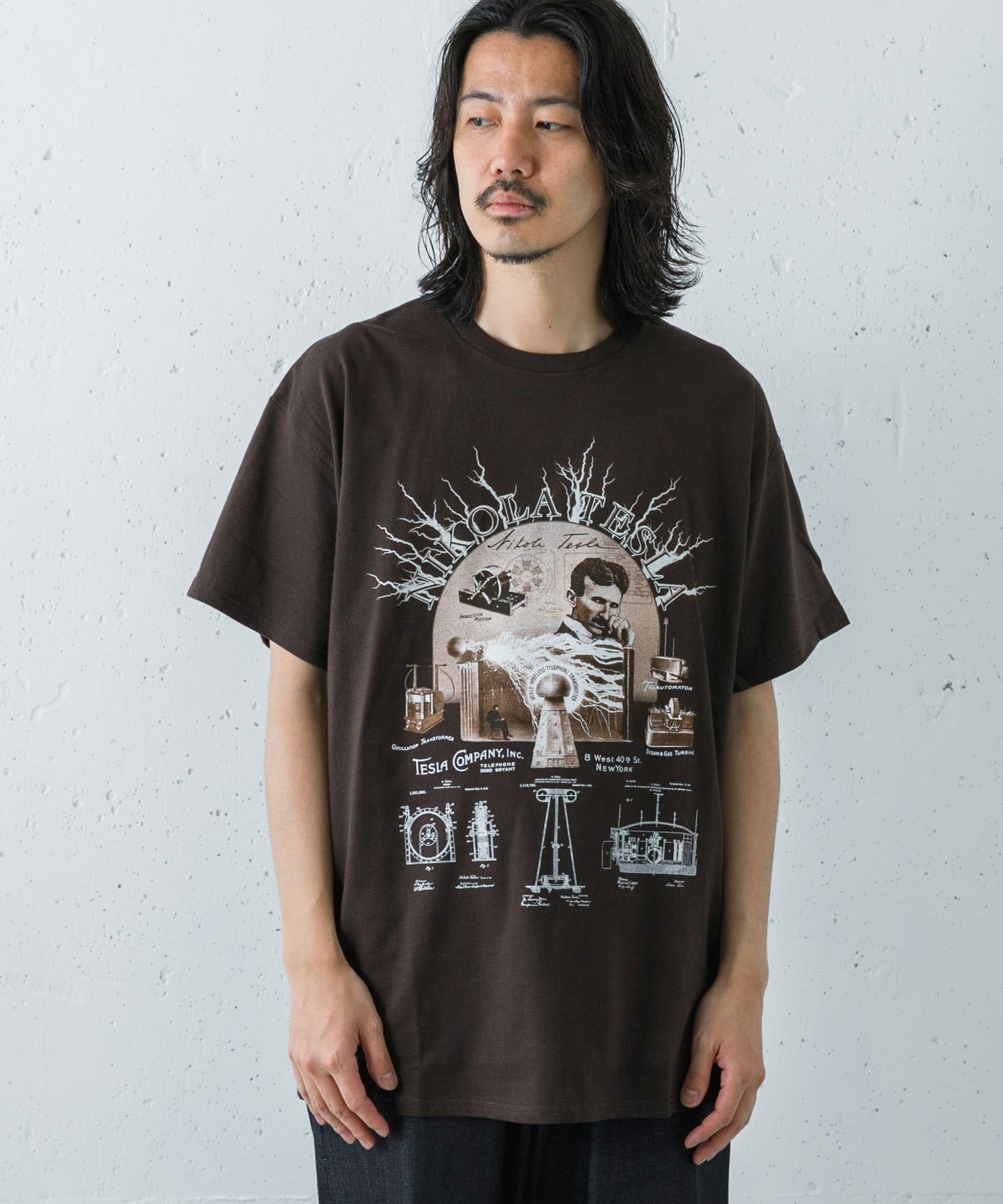 Cotton Expressions TESLA T-SHIRTS(M CHOCOLATE): トップス｜URBAN