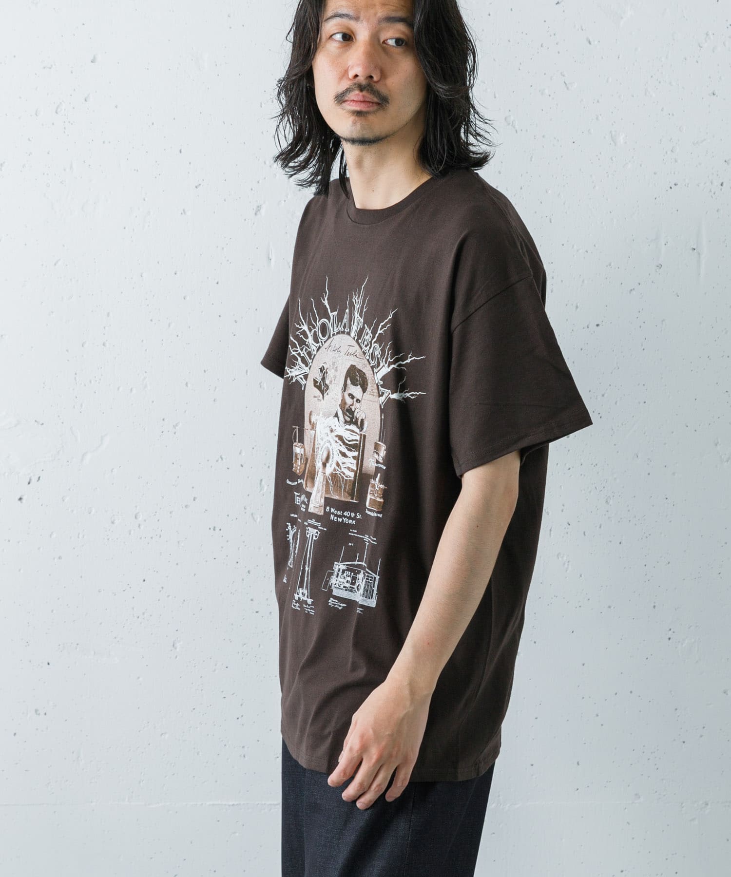 Cotton Expressions TESLA T-SHIRTS(M CHOCOLATE): トップス｜URBAN