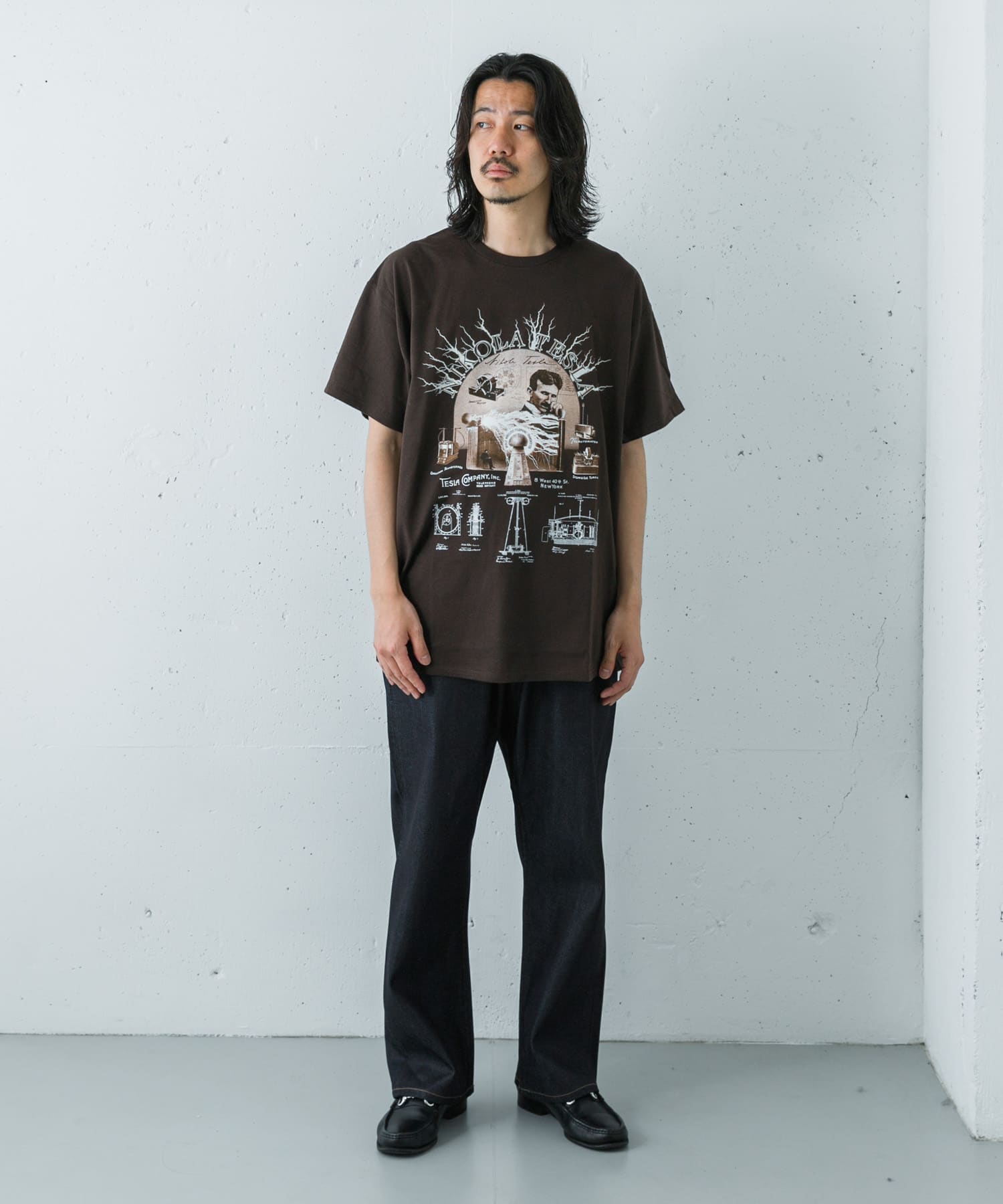 Cotton Expressions TESLA T-SHIRTS(M CHOCOLATE): トップス｜URBAN