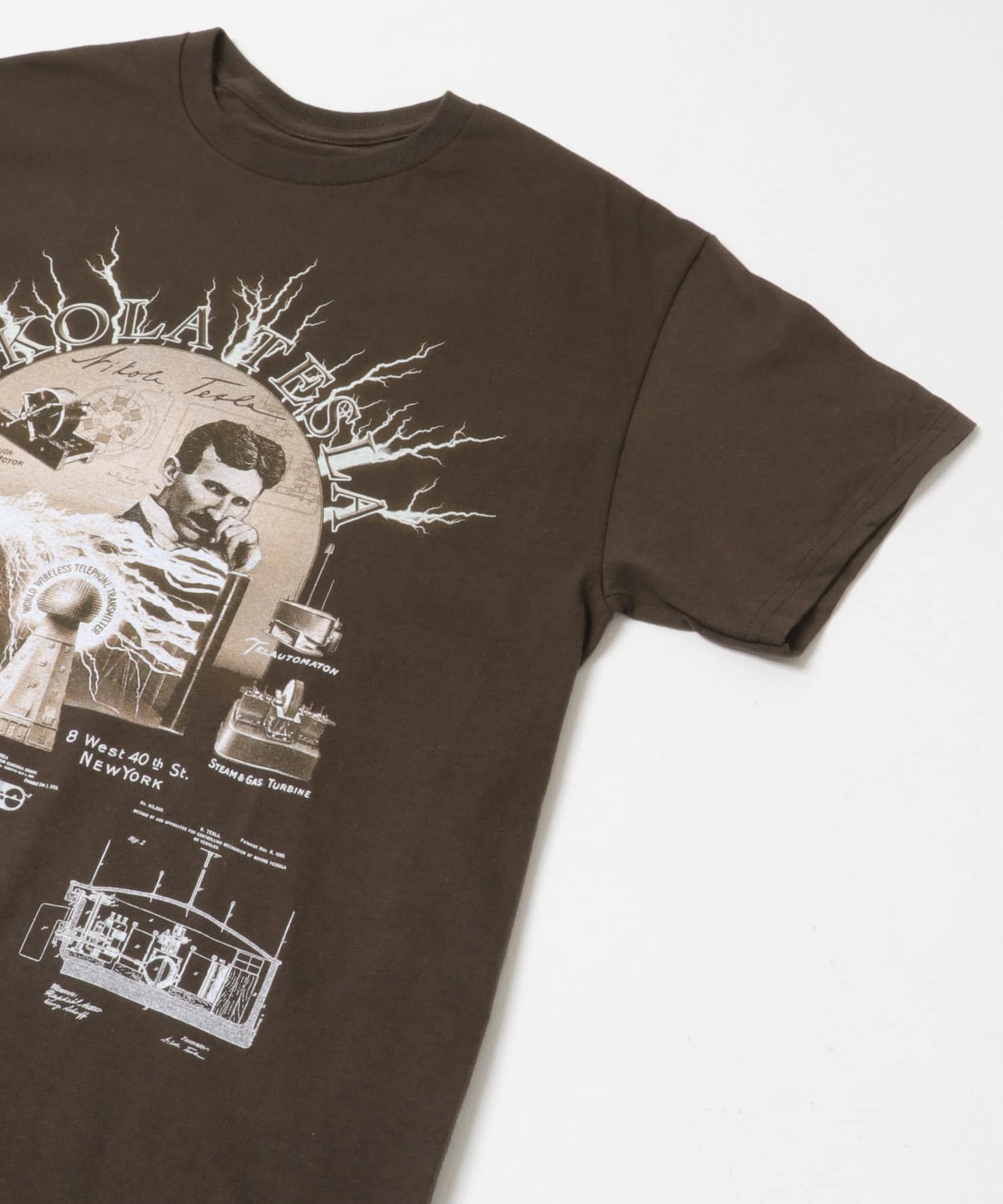Cotton Expressions　TESLA T-SHIRTS CHOCOLATE M