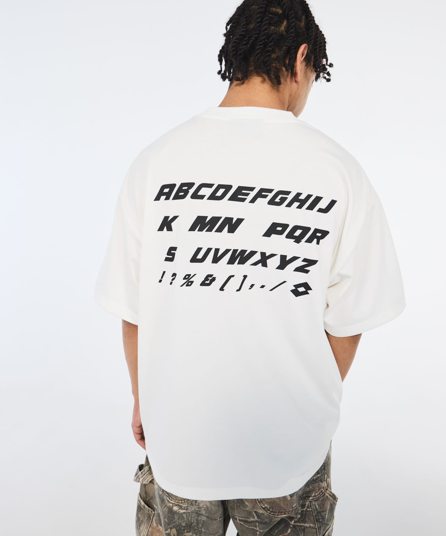 LOTTO　ALPHABET PRINT SHORT-SLEEVE T-SHIRTS WHITE M