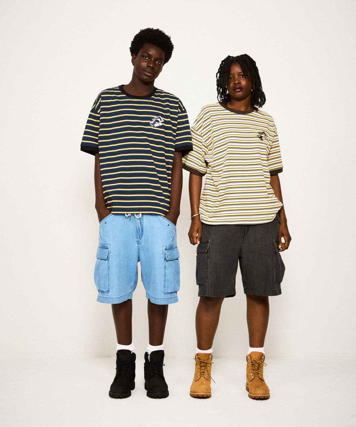 LOTTO　K.TERADA MULTI BORDER T-SHIRTS NAVY M