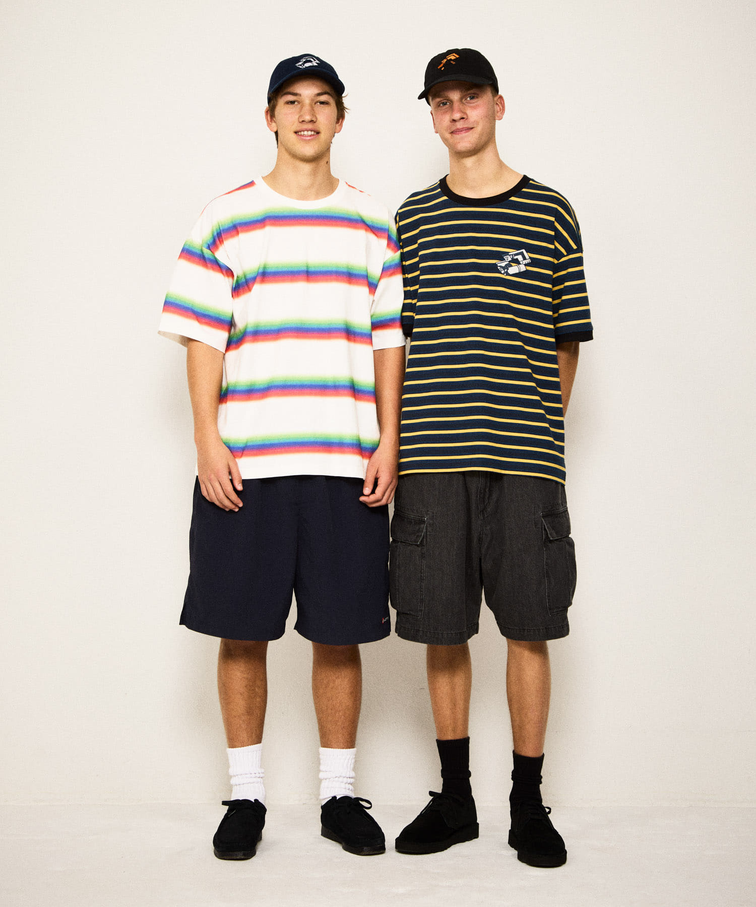LOTTO　K.TERADA MULTI BORDER T-SHIRTS NAVY M
