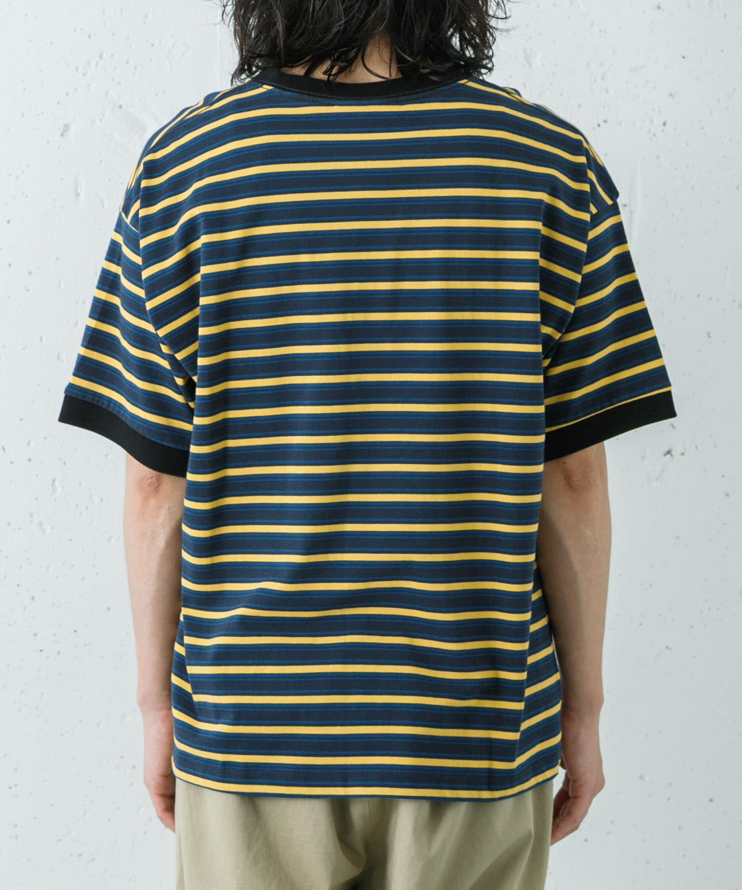 LOTTO　K.TERADA MULTI BORDER T-SHIRTS NAVY M