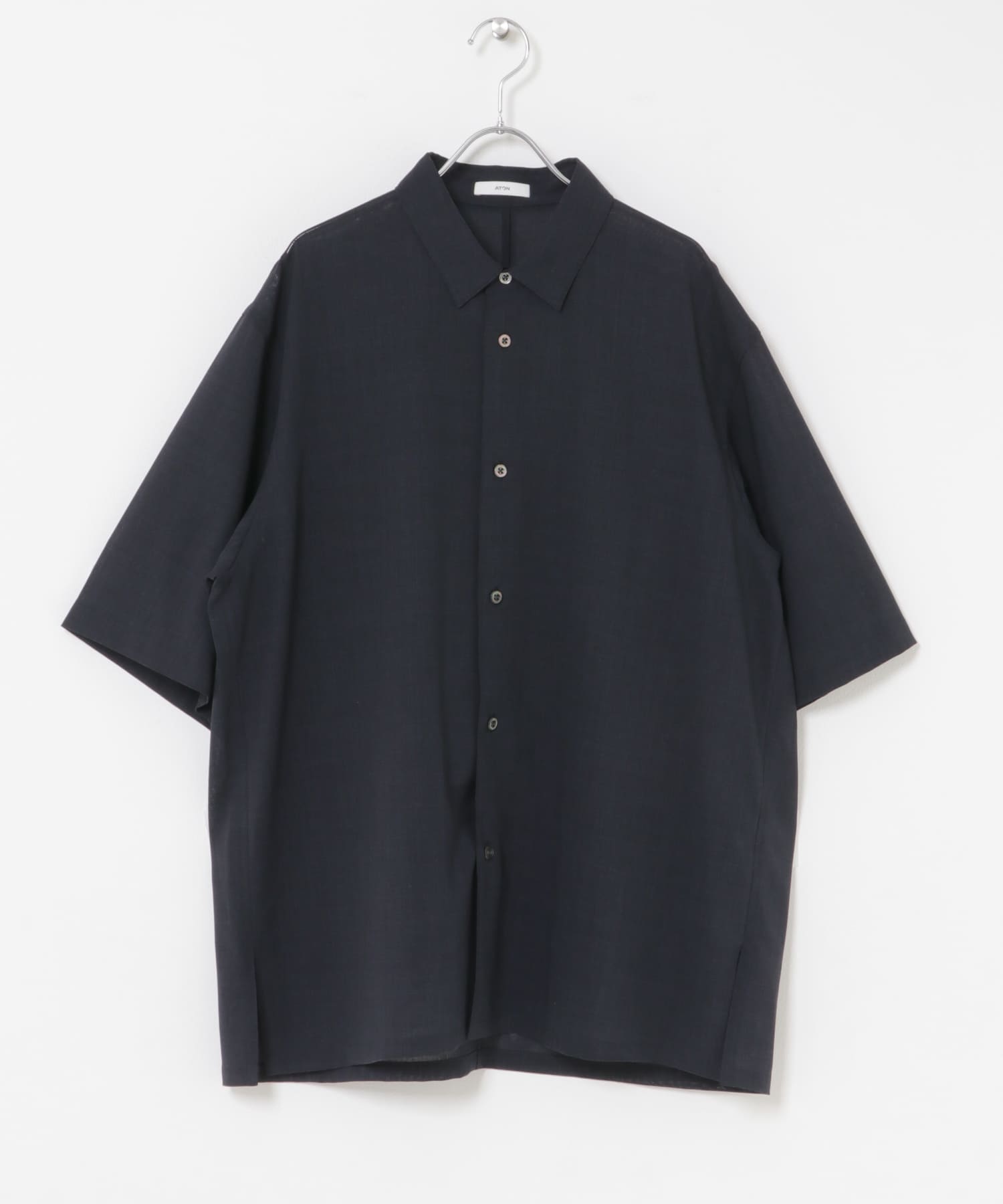 別注』ATON×URBAN RESEARCH WOOL GAUZE SHORT-SLEEVE SHIRTS(4 GRAY