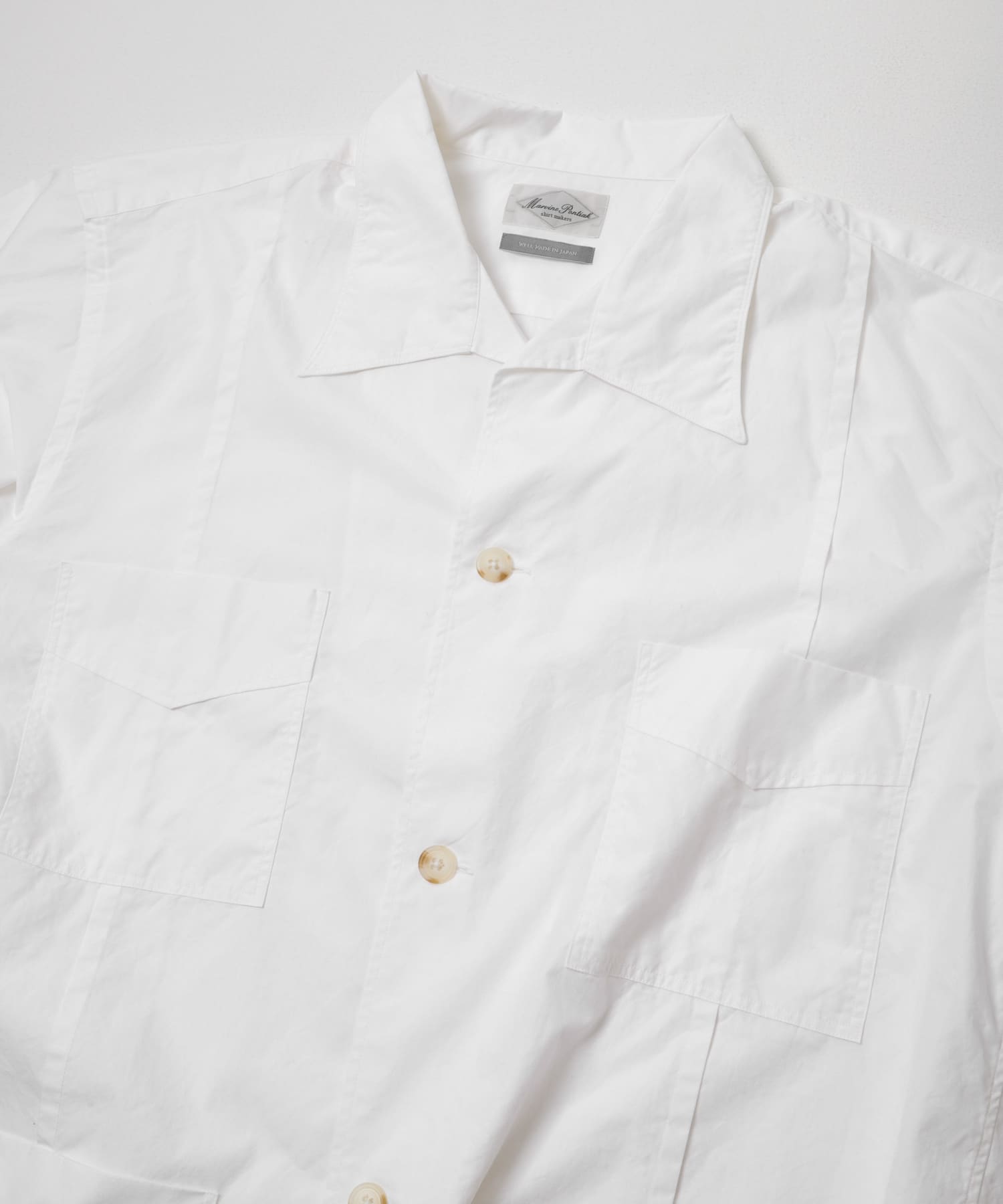 Marvine Pontiak Shirt Makers　BUBBLY SHIRTS WHITE One