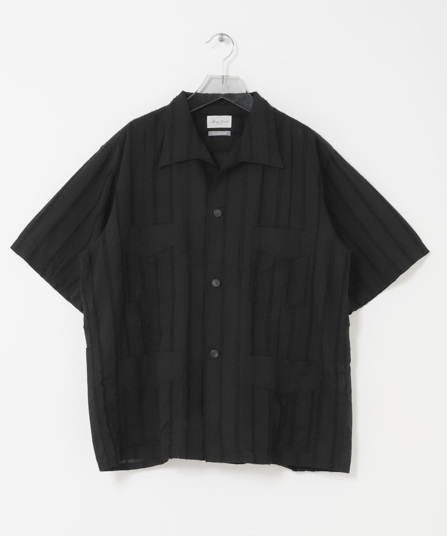 Marvine Pontiak Shirt Makers　BUBBLY SHIRTS BLK FRINGE One