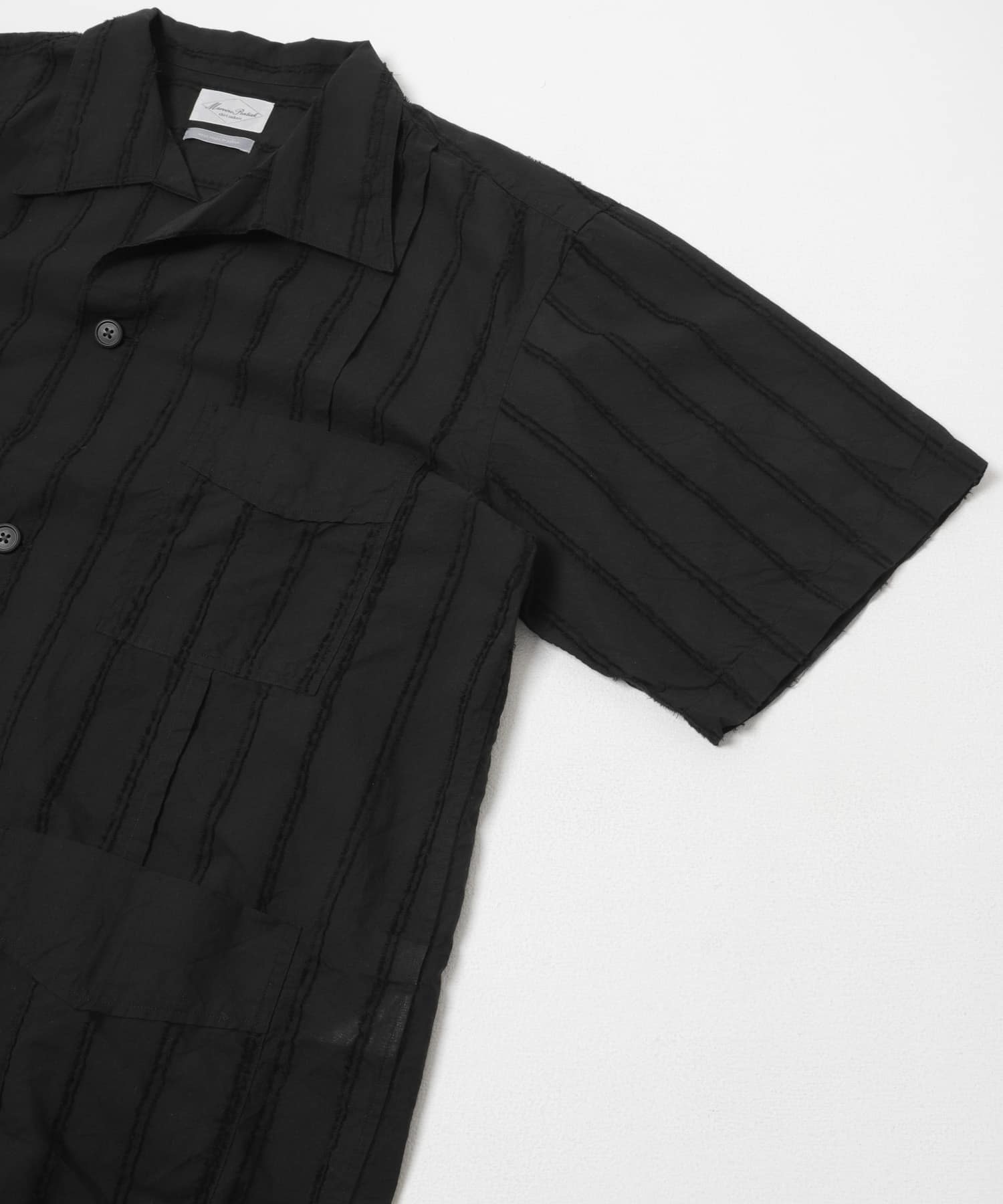 Marvine Pontiak Shirt Makers　BUBBLY SHIRTS BLK FRINGE One