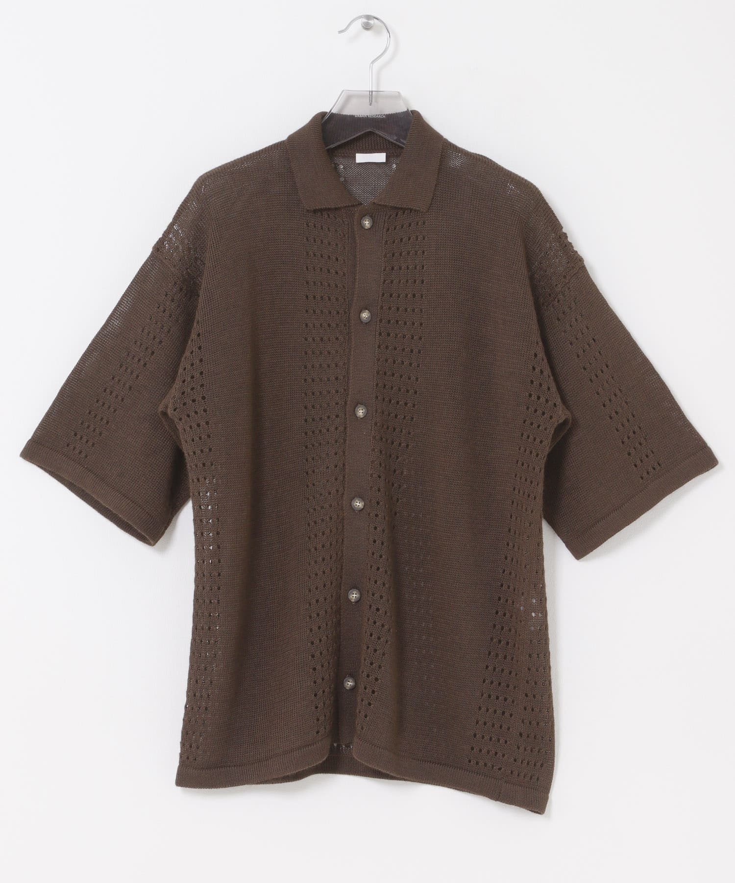 SEEALL　MESH KNIT SS SHIRTS