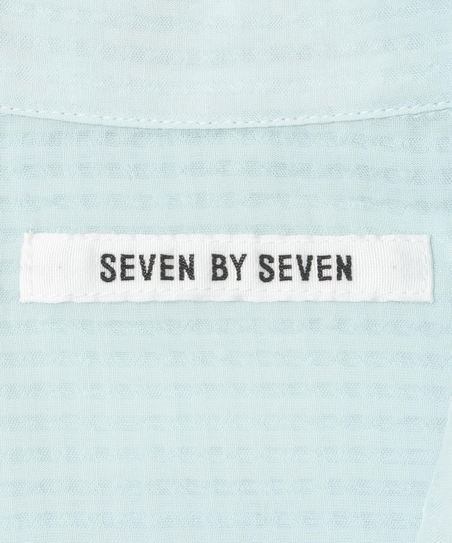 SEVEN BY SEVEN　SHEER ORGANIC COTTON SHIRTS LONG-SLEEVE 110 BLUE M