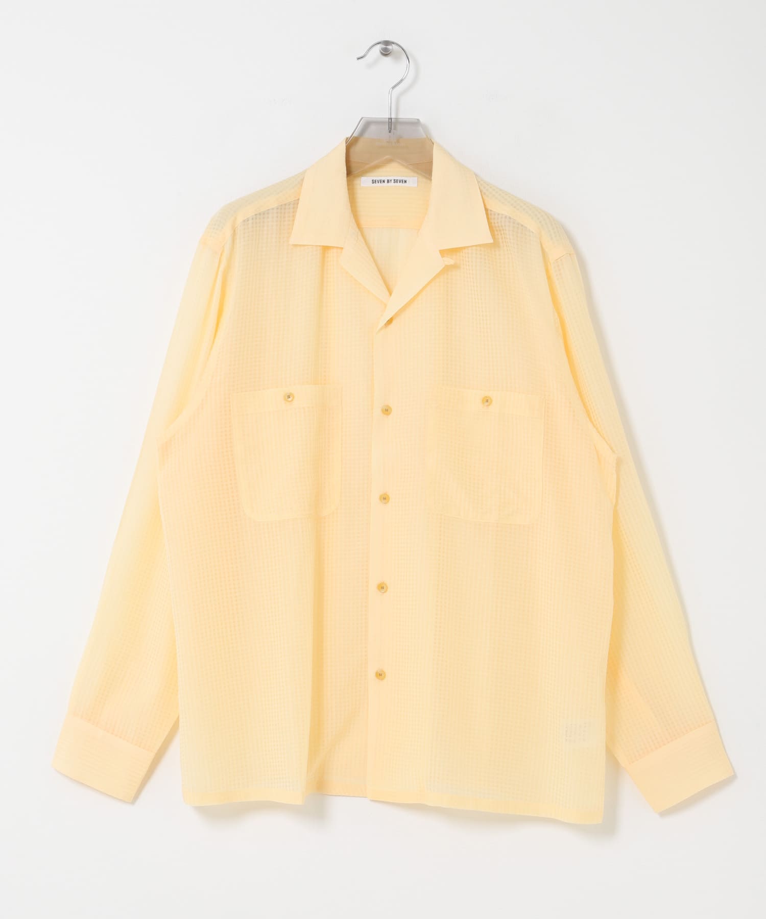 SEVEN BY SEVEN　SHEER ORGANIC COTTON SHIRTS LONG-SLEEVE