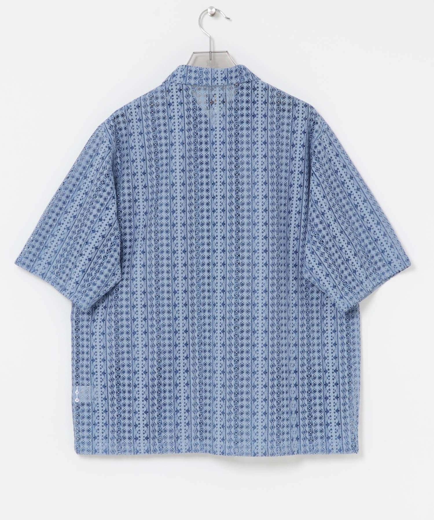 Needles　SHORT-SLEEVE WIDESPREAD COLLAR SHIRTS BLUE S