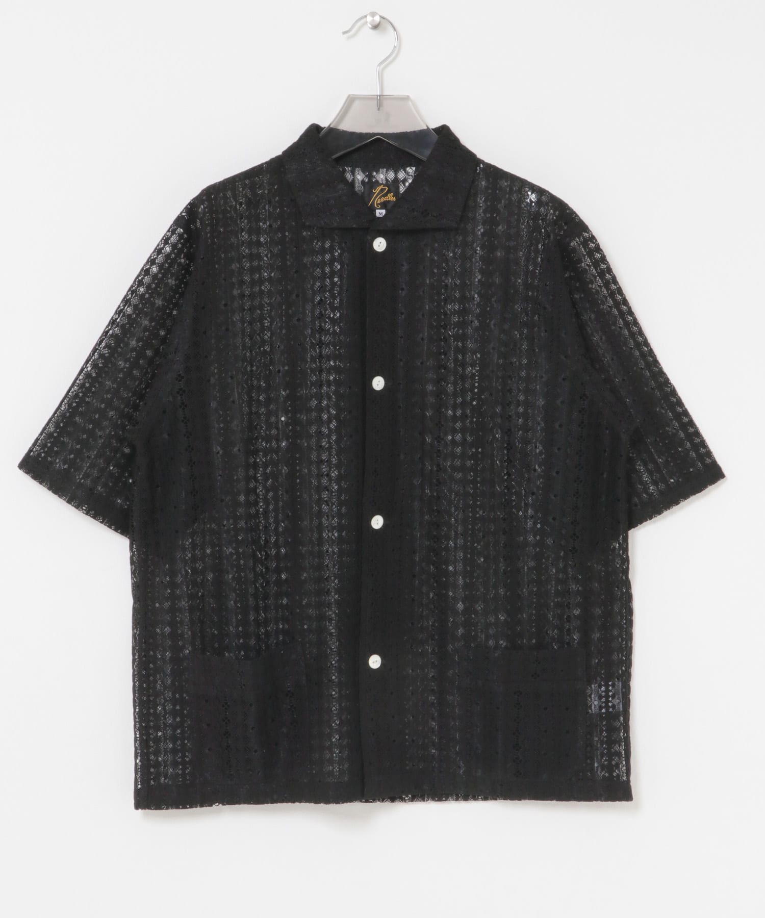 Needles　SHORT-SLEEVE WIDESPREAD COLLAR SHIRTS BLACK S