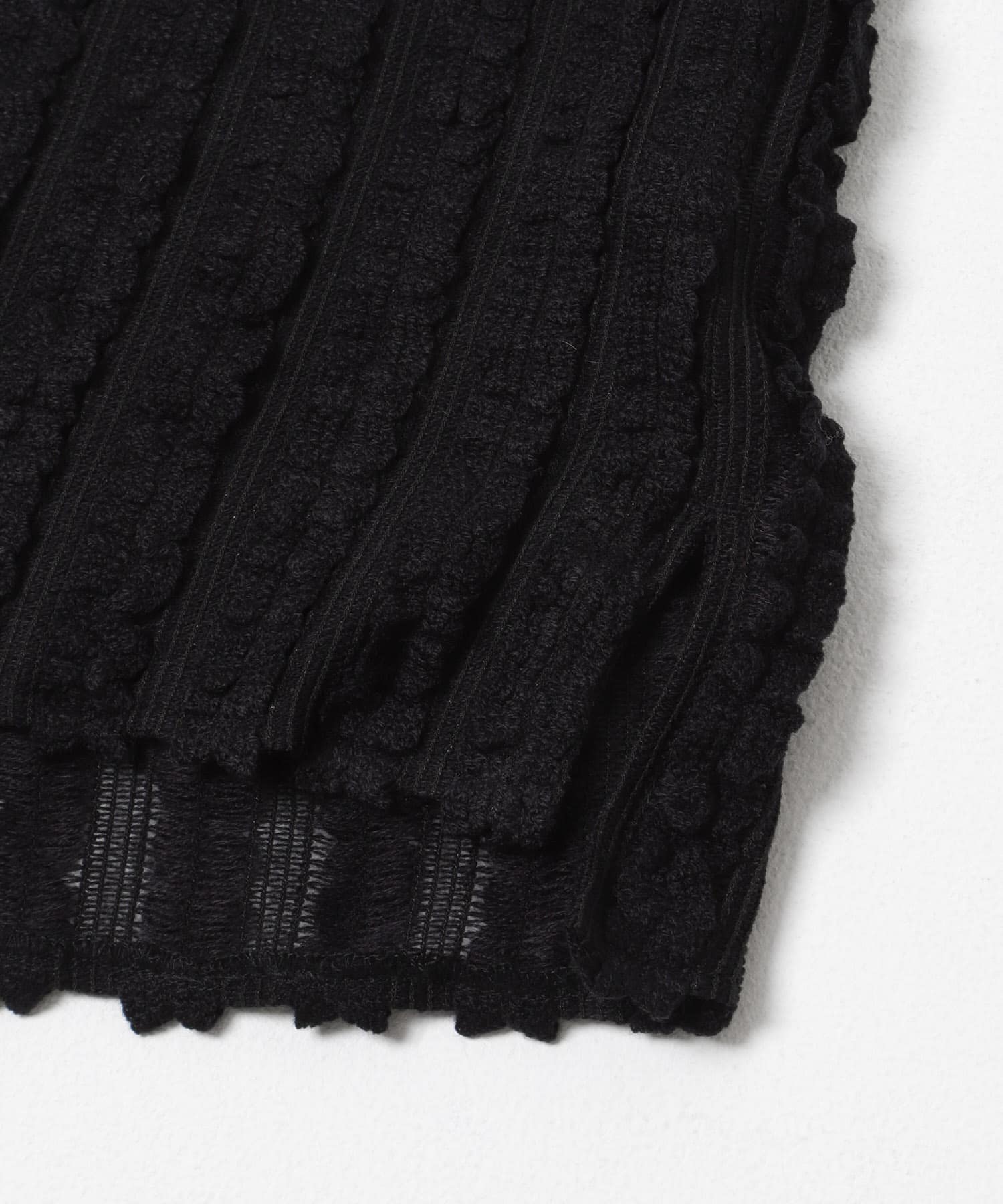 Andersson Bell　K.KNITTED O.COLLAR SHIRTS BLACK L