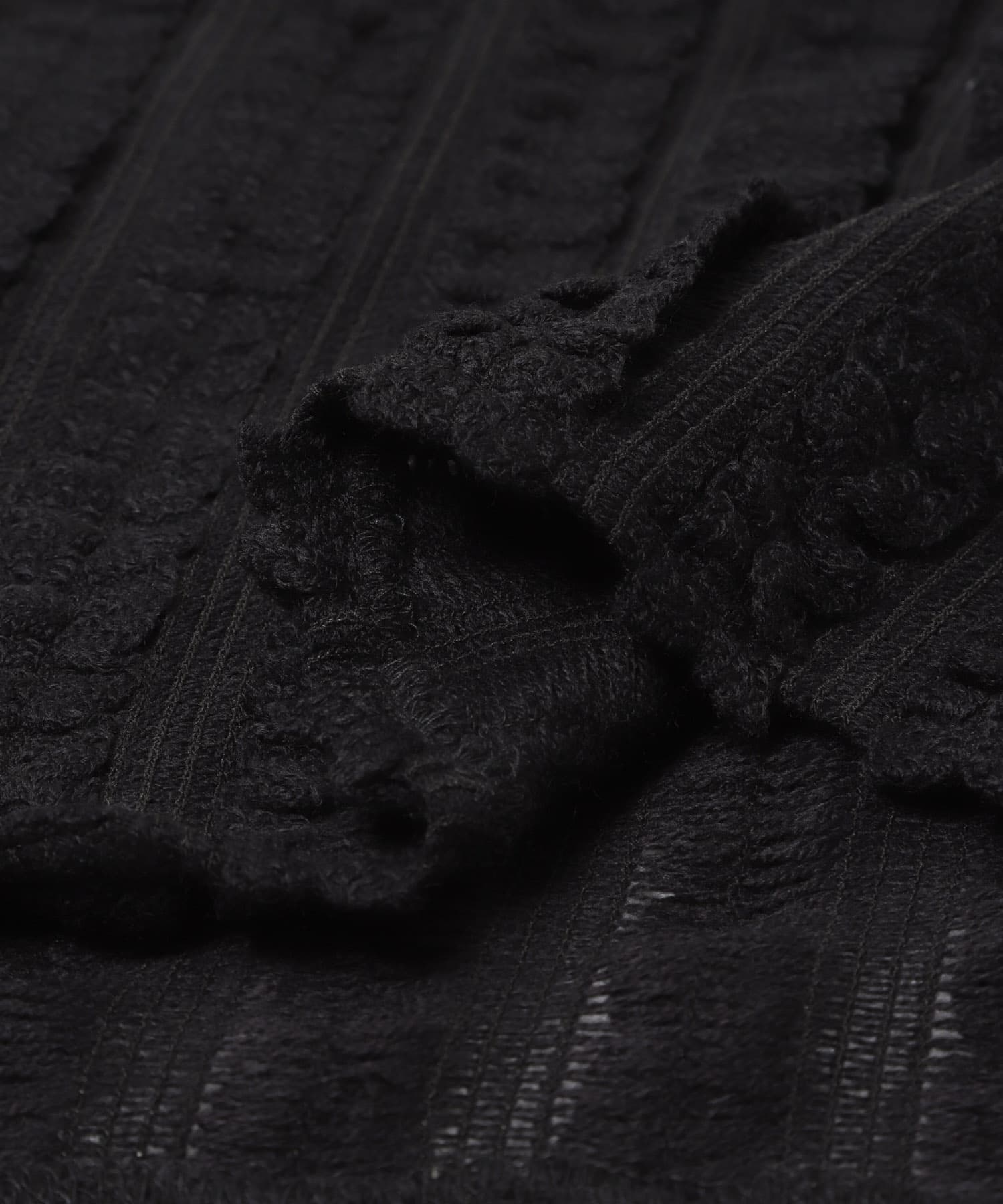 Andersson Bell　K.KNITTED O.COLLAR SHIRTS BLACK L