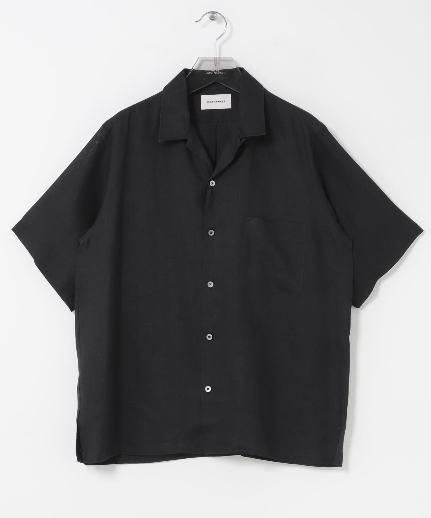 MARKAWARE　NEW OPEN COLLAR SHORT-SLEEVE SHIRTS BLACK 1