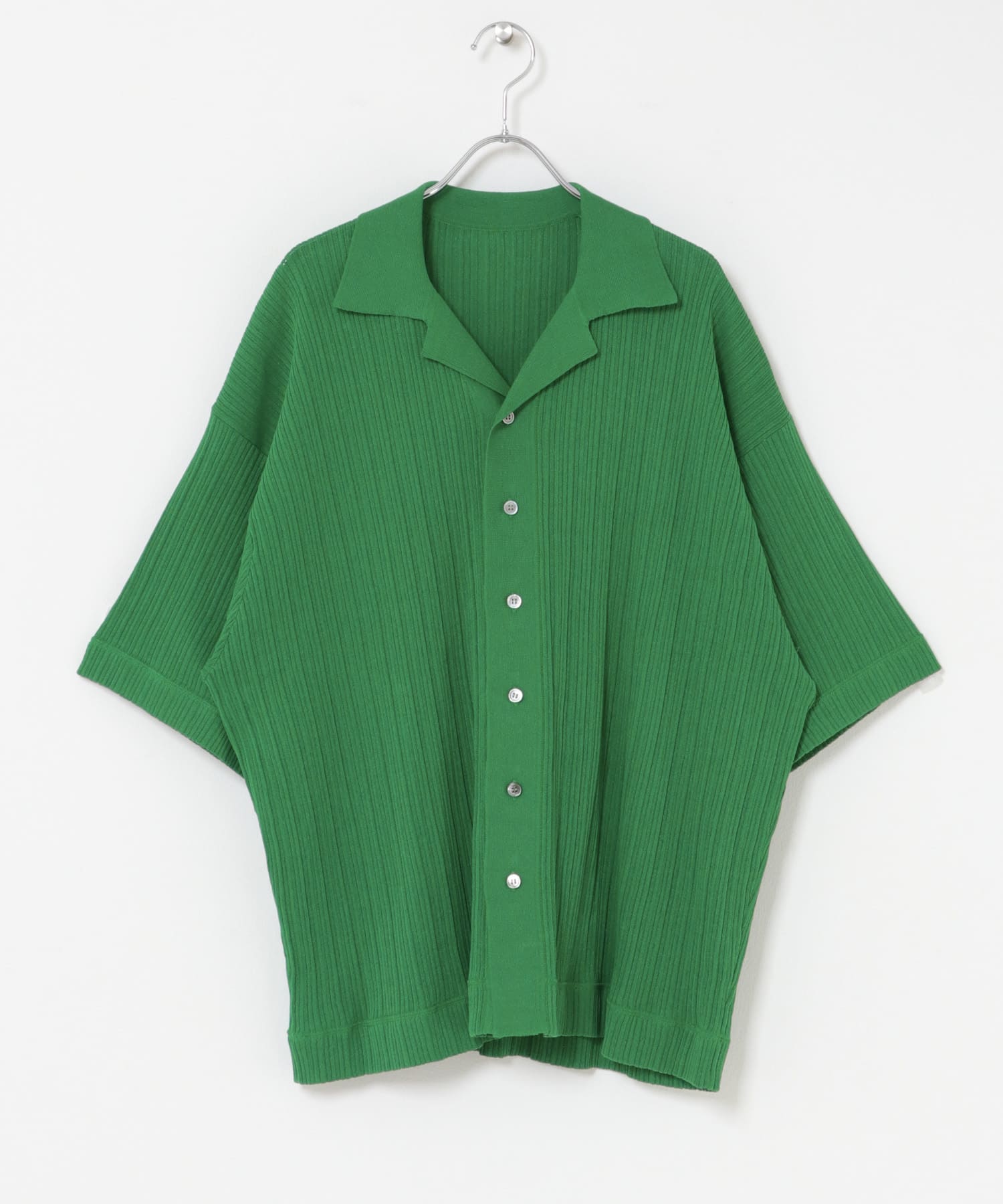 『別注』crepuscule×URBAN RESEARCH　WASHI SHORT-SLEEVE SHIRTS GREEN 1