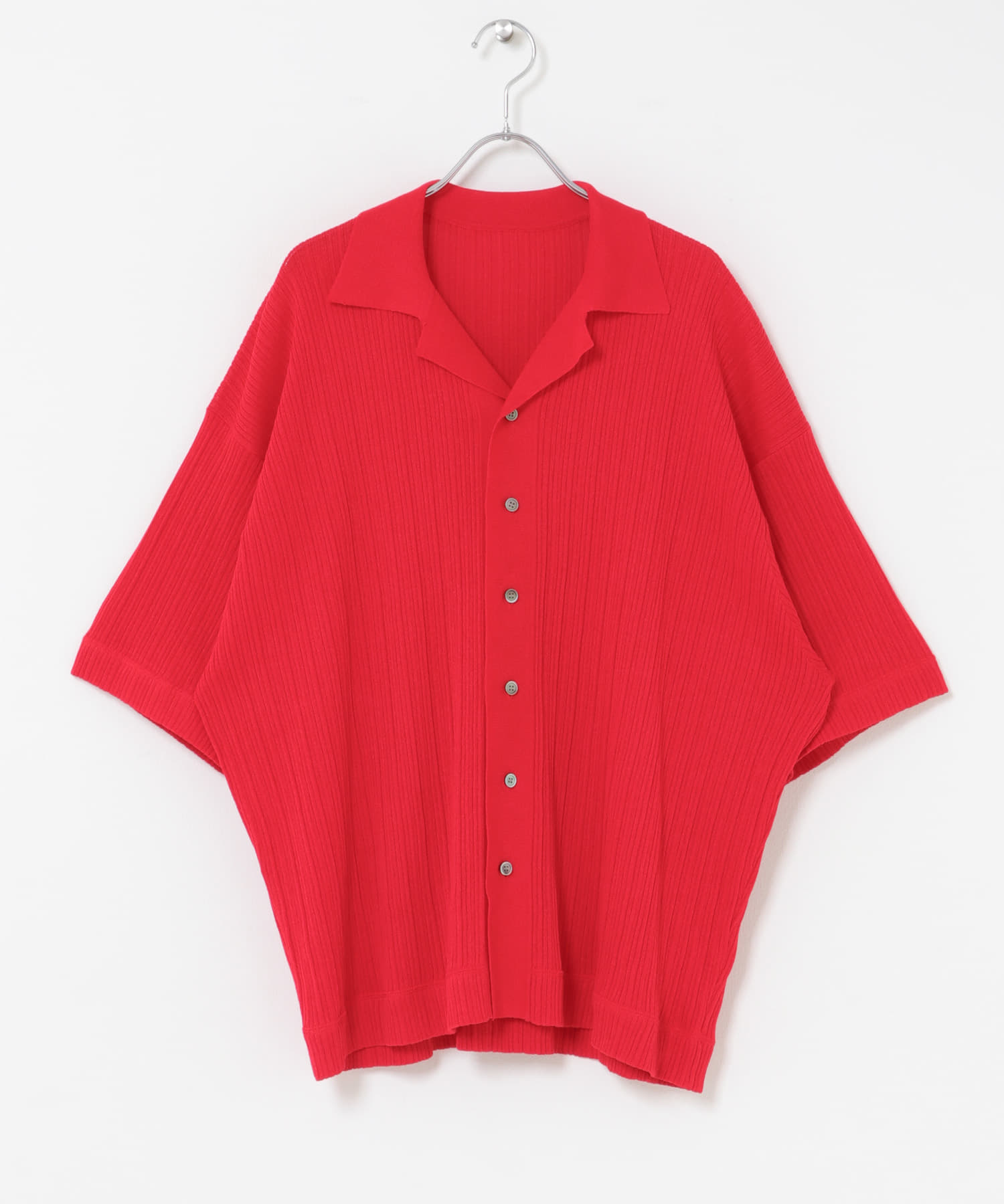 『別注』crepuscule×URBAN RESEARCH　WASHI SHORT-SLEEVE SHIRTS RED 1