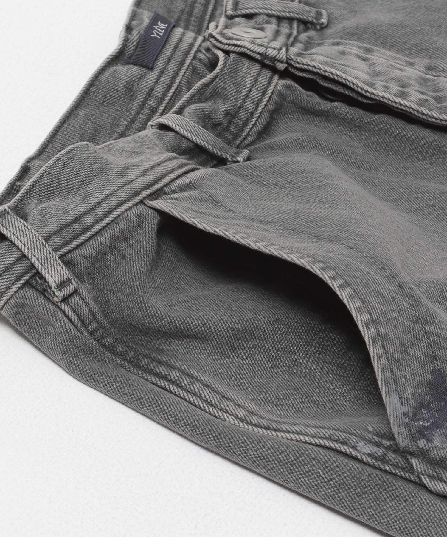 YLEVE　HAND PAINT DENIM SHORTS 010 BLACK 3