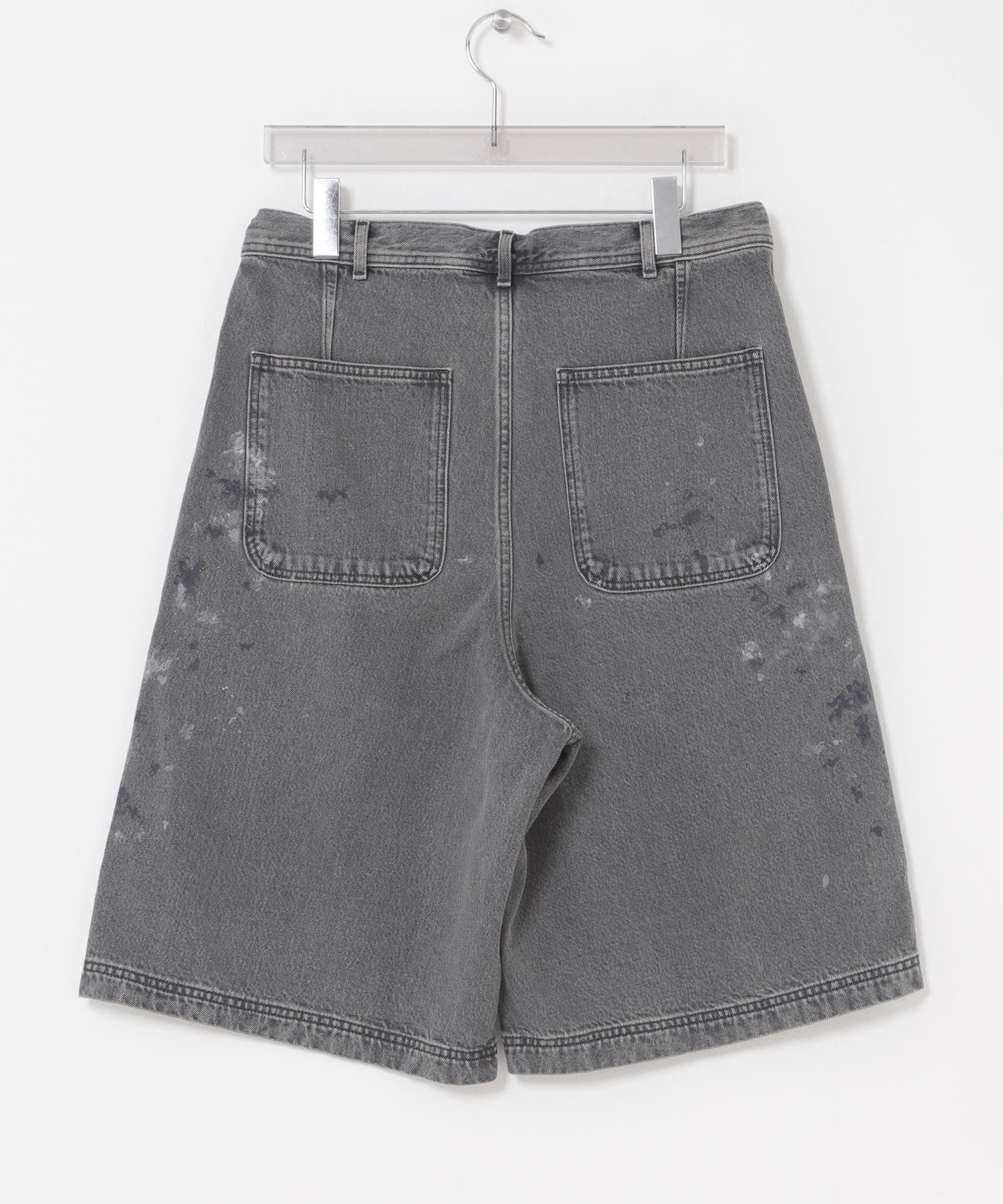 YLEVE　HAND PAINT DENIM SHORTS 010 BLACK 3