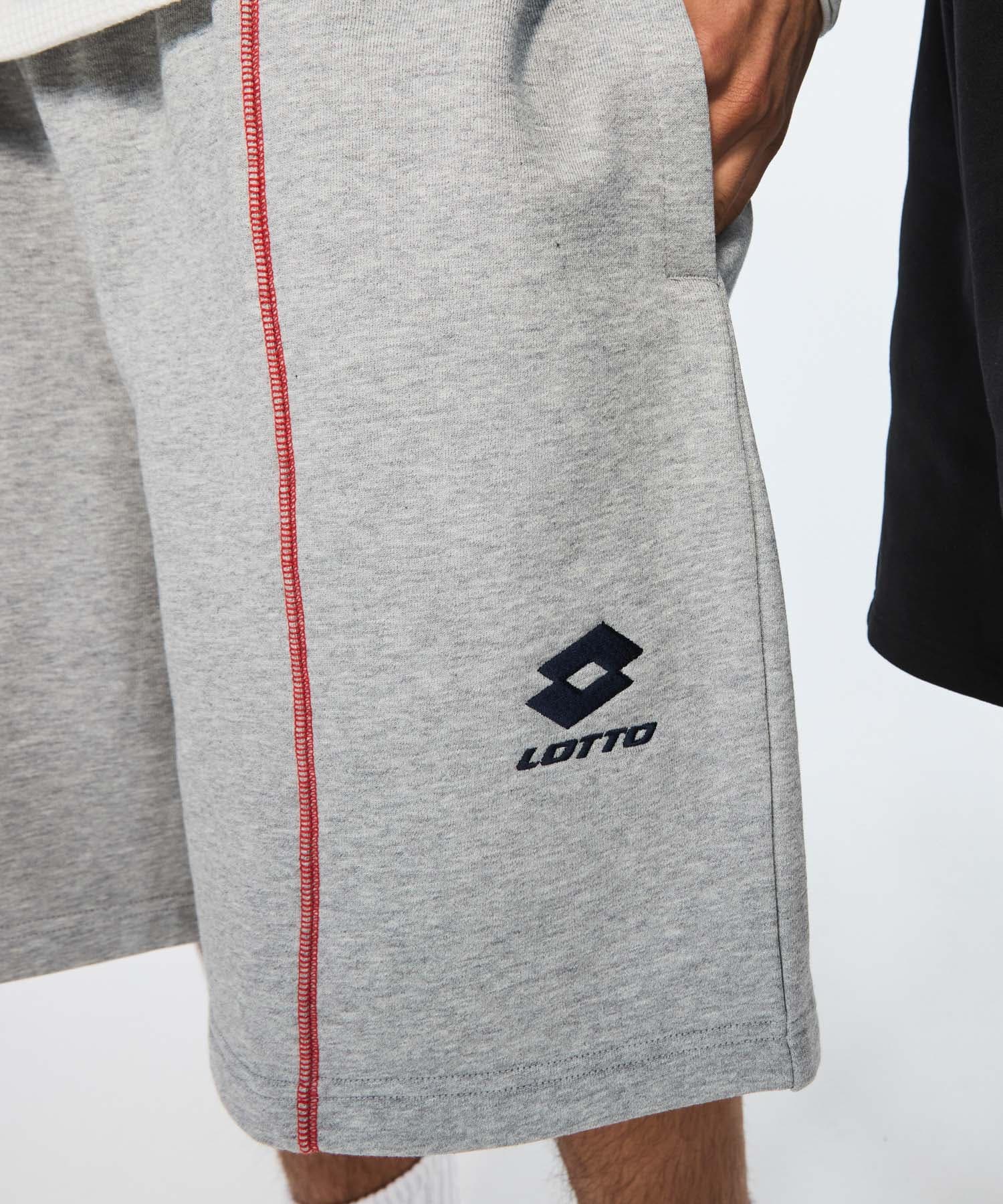 LOTTO　COLOR STITCH SWEAT SHORTS DARK GRAY M