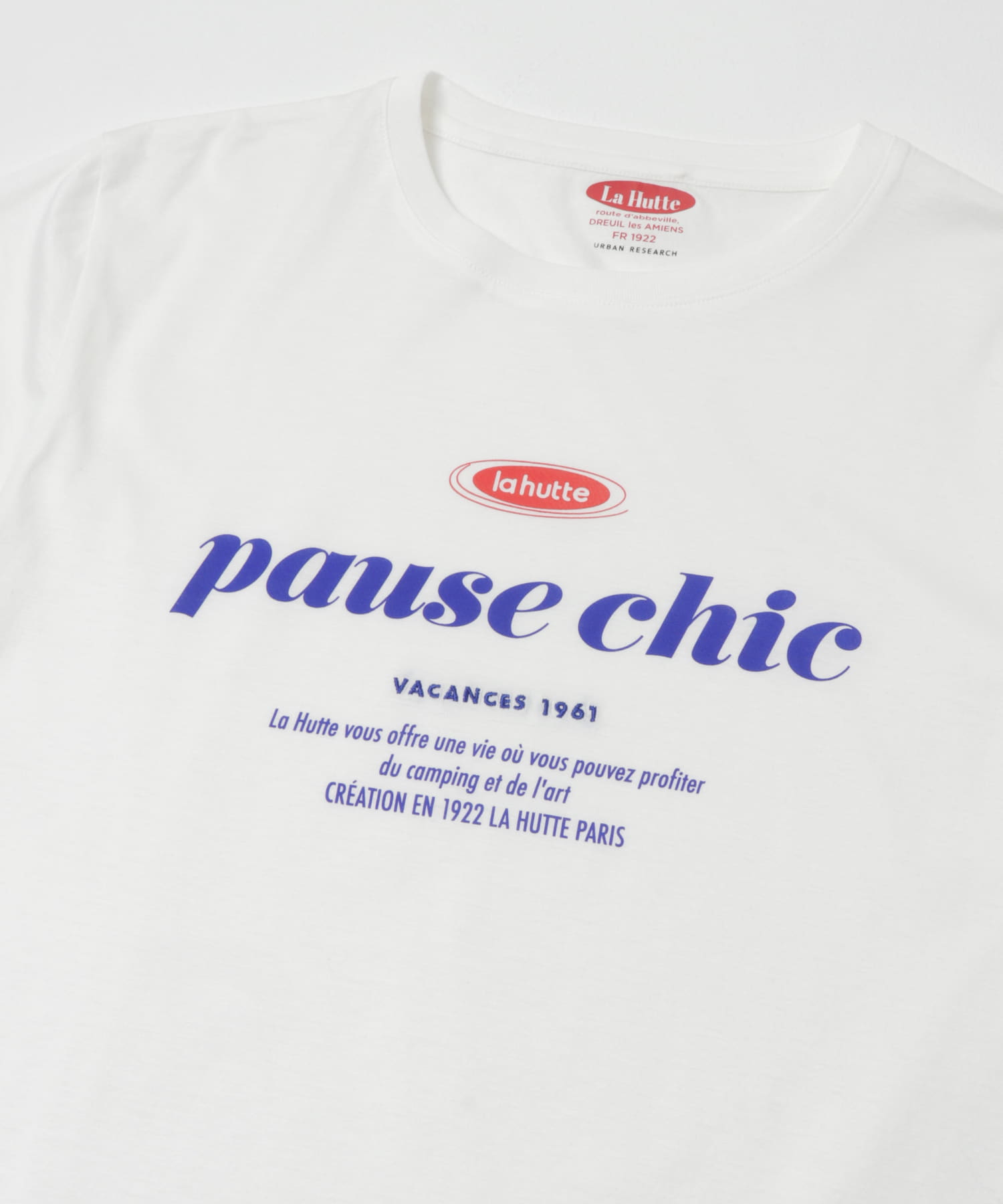 『別注』La Hutte×URBAN RESEARCH　Tシャツ ブルー×レッド Free